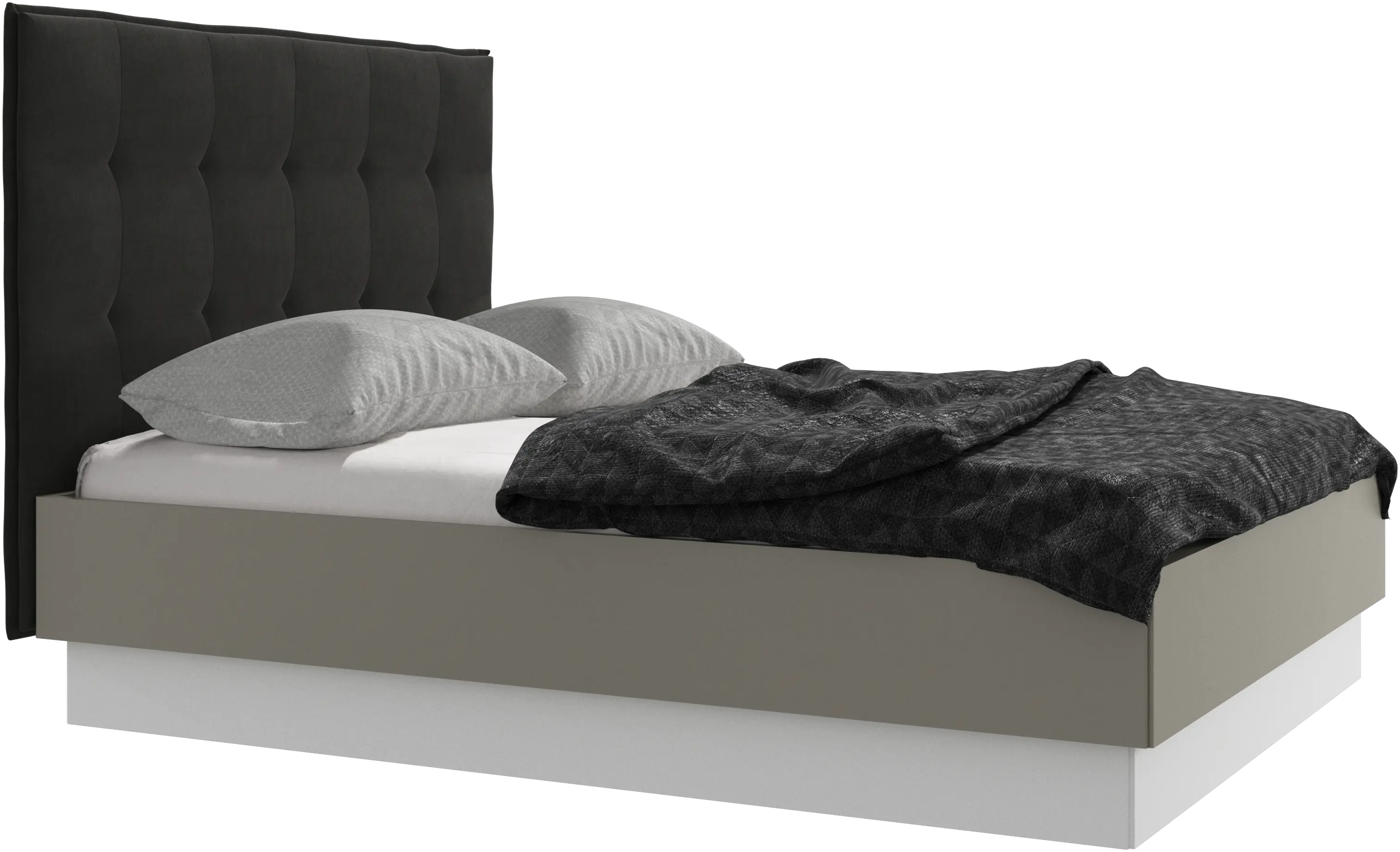 Lugano storage bed with lift-up frame and slats, excl. mattress