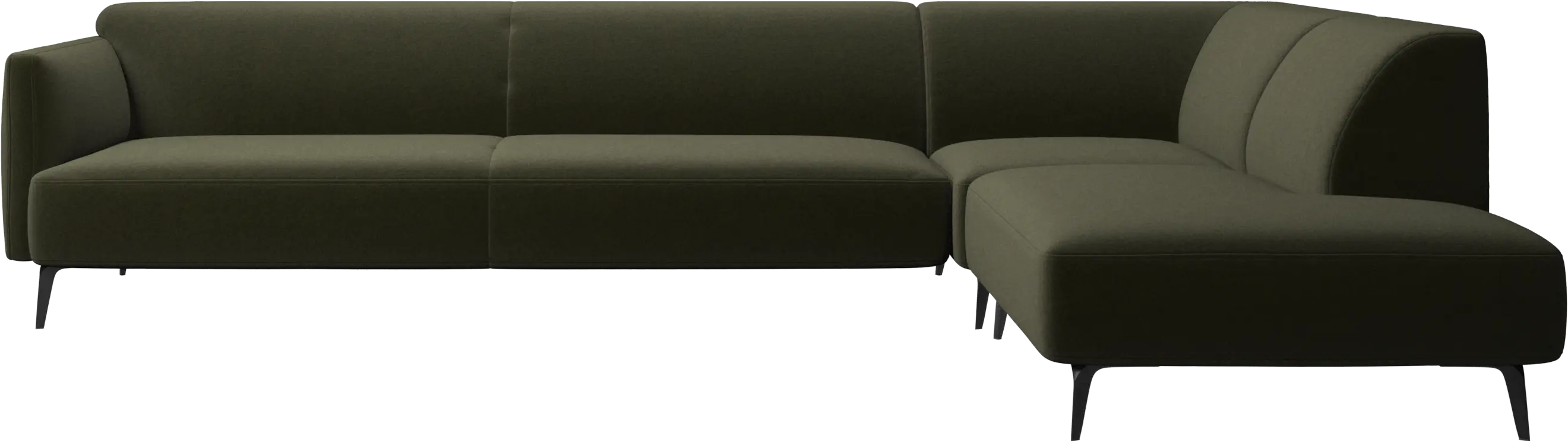 Modena corner sofa with lounging unit