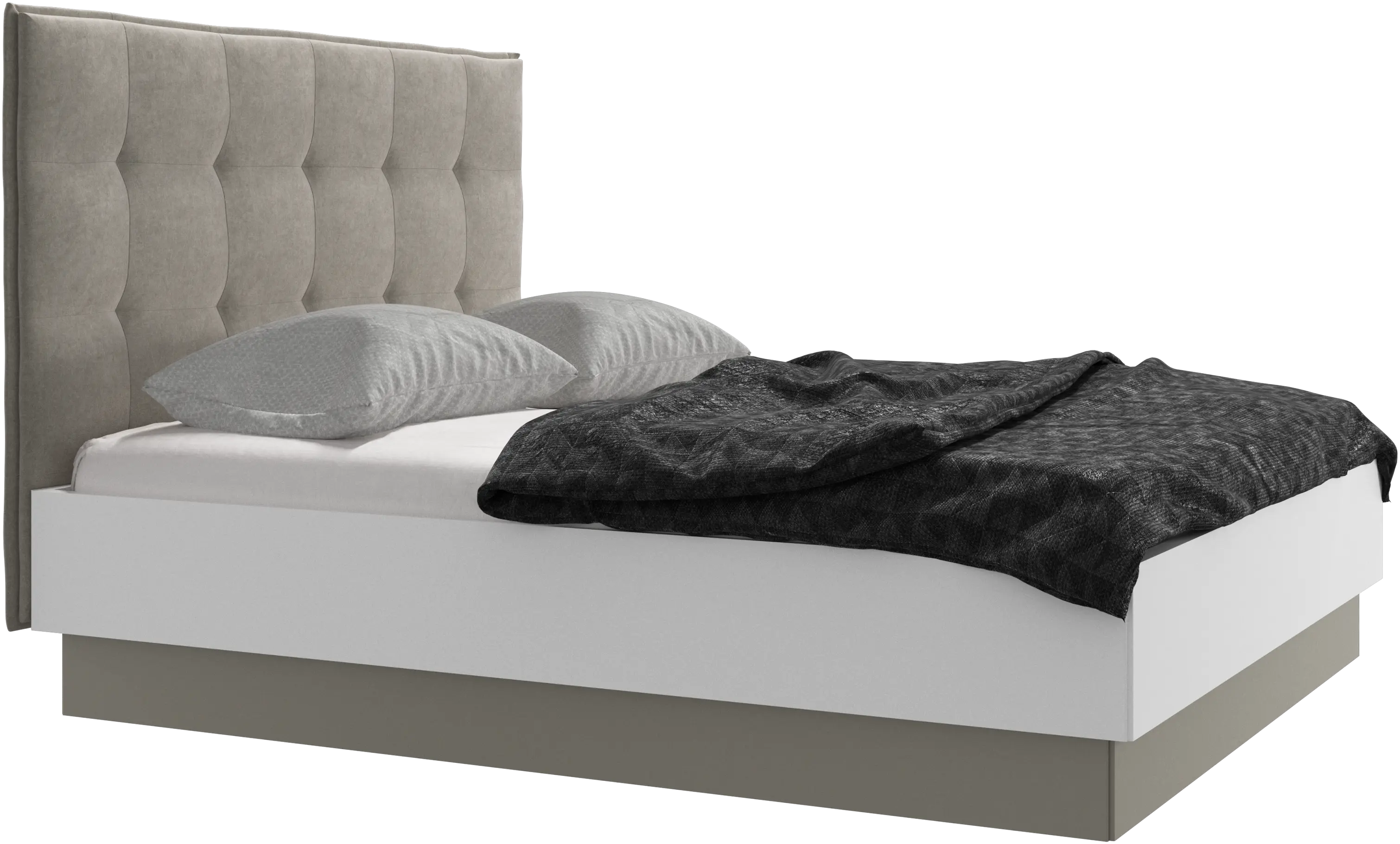 Lugano storage bed with lift-up frame and slats, excl. mattress