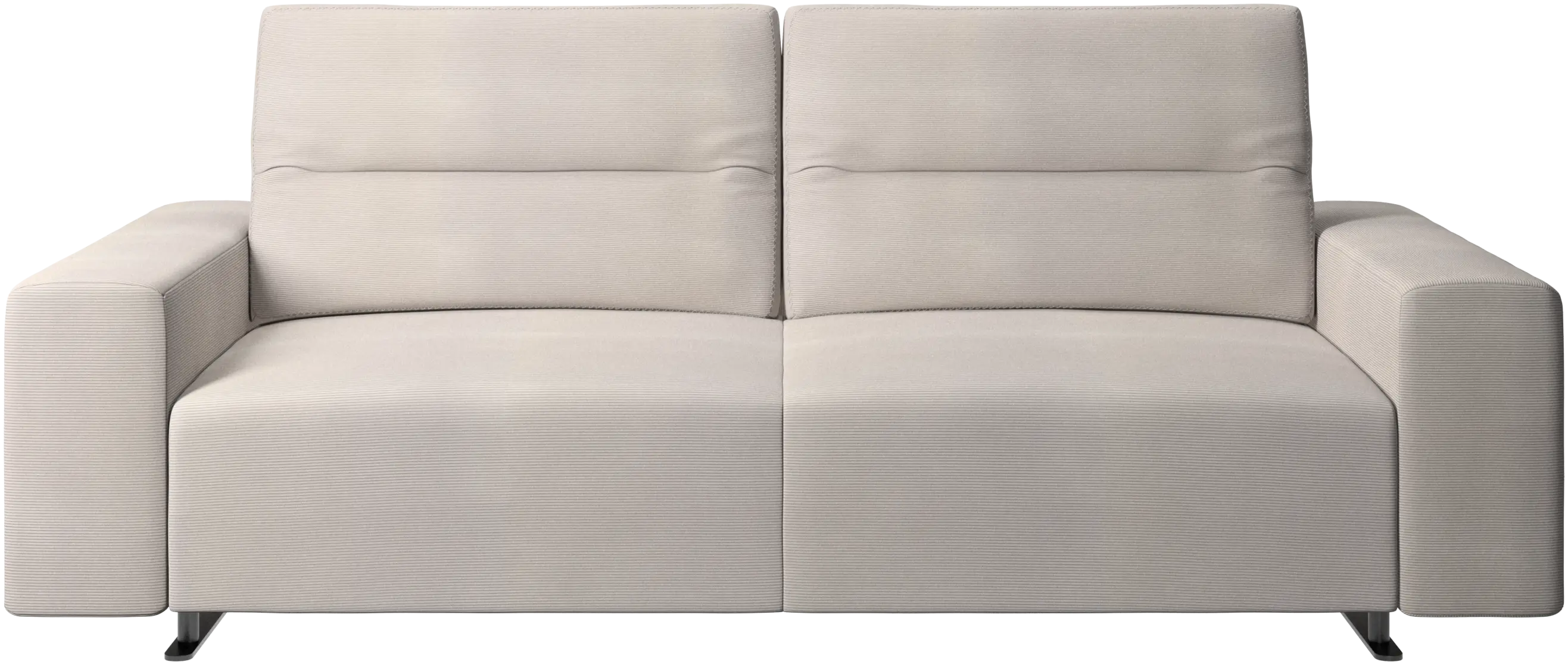 Hampton sofa with adjustable back and storage on the right side