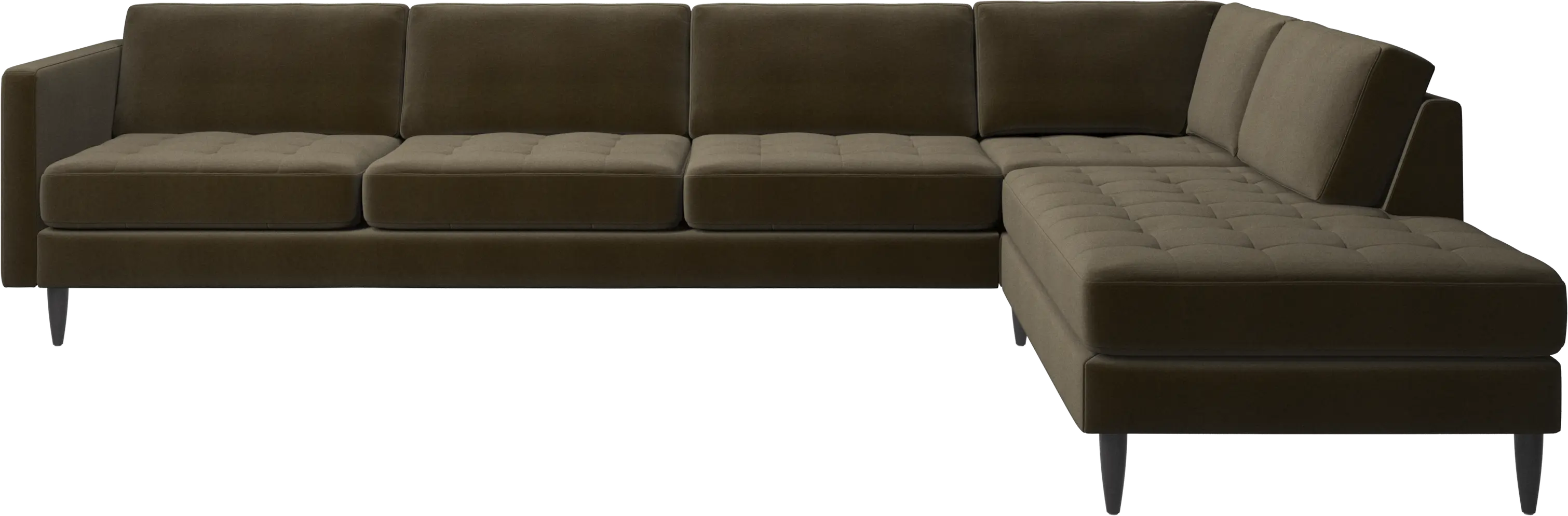 Osaka corner sofa with lounging unit, tufted seat