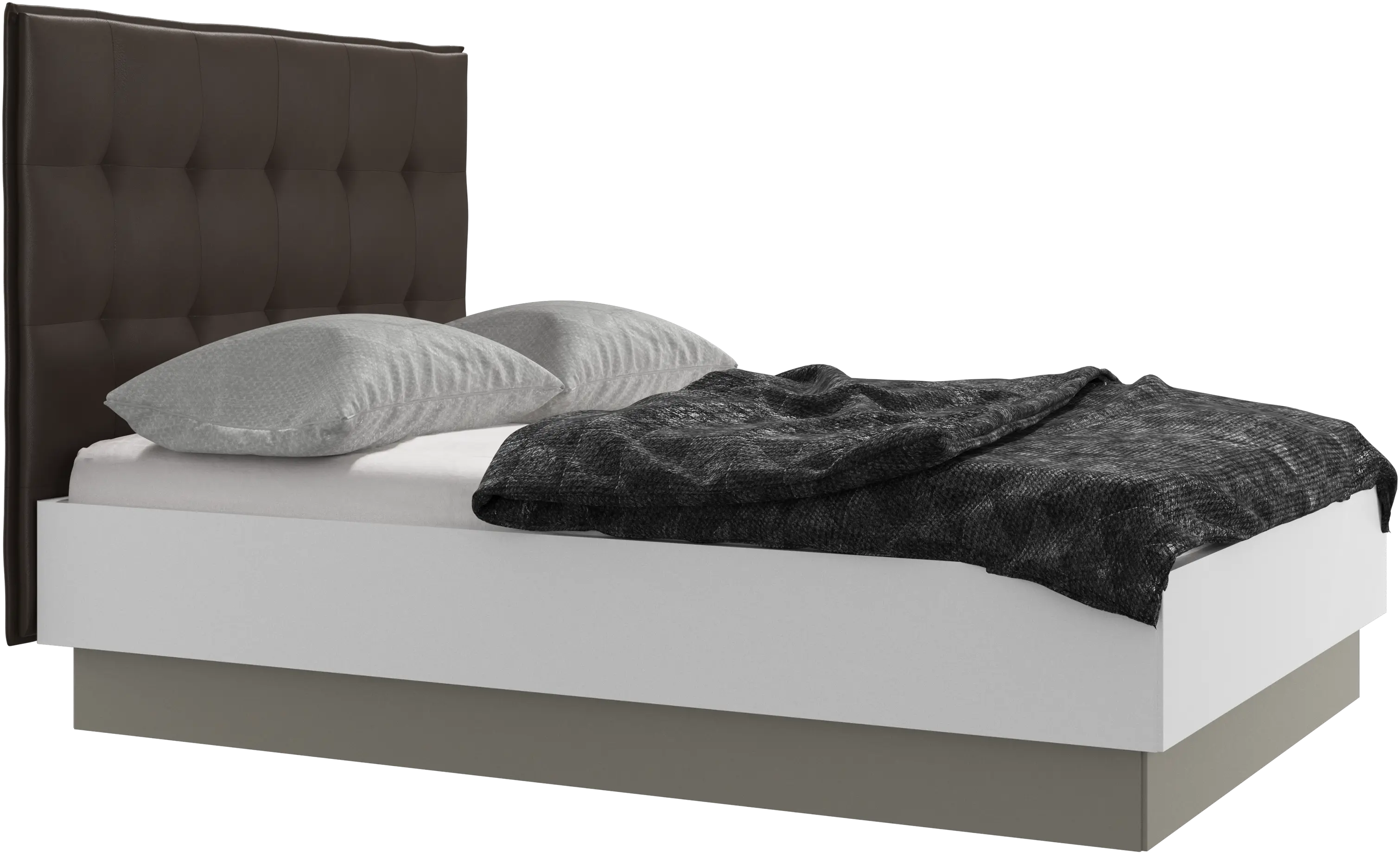 Lugano storage bed with lift-up frame and slats, excl. mattress