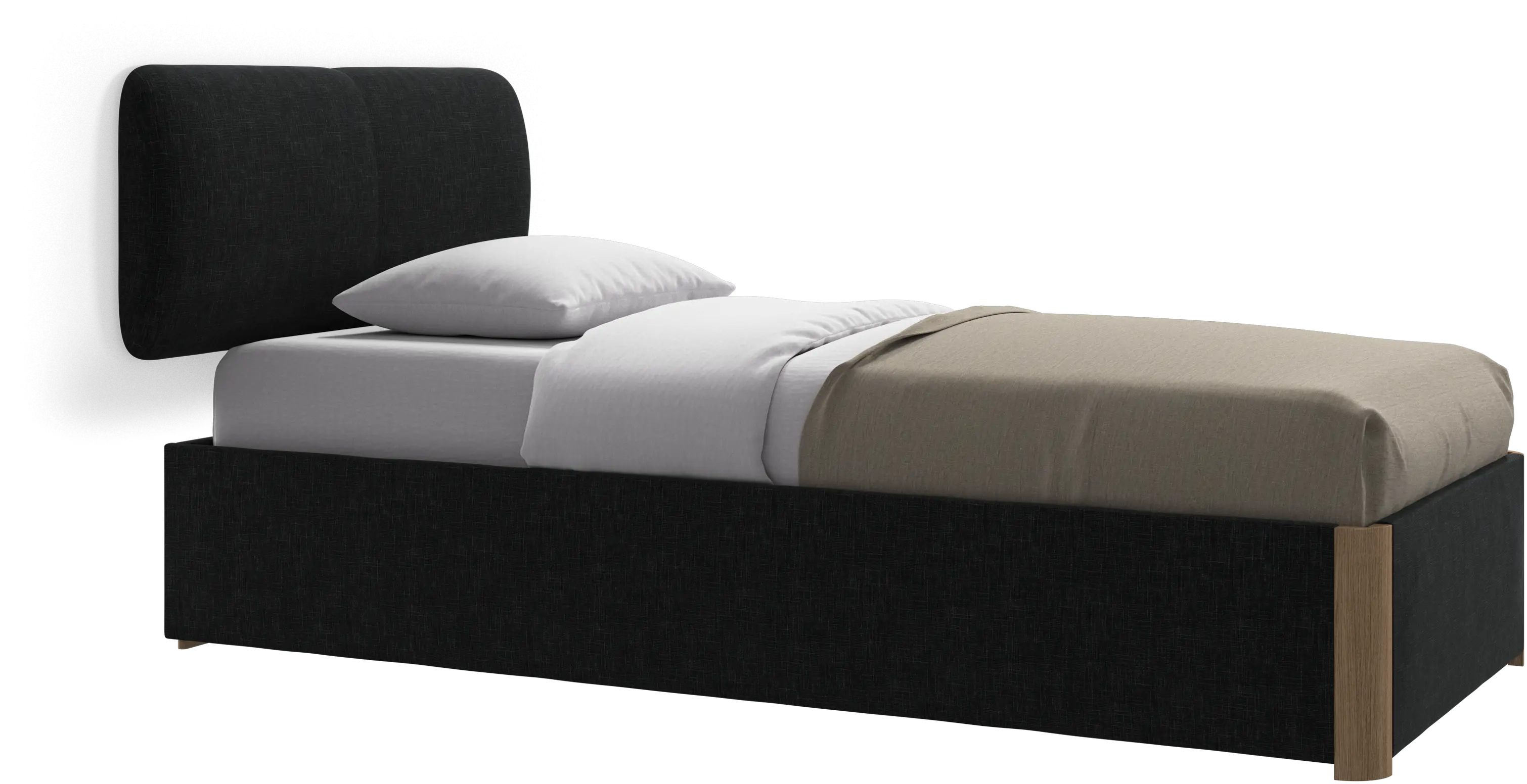 Element bed, wall-mounted headboard, with slats, excl. mattress