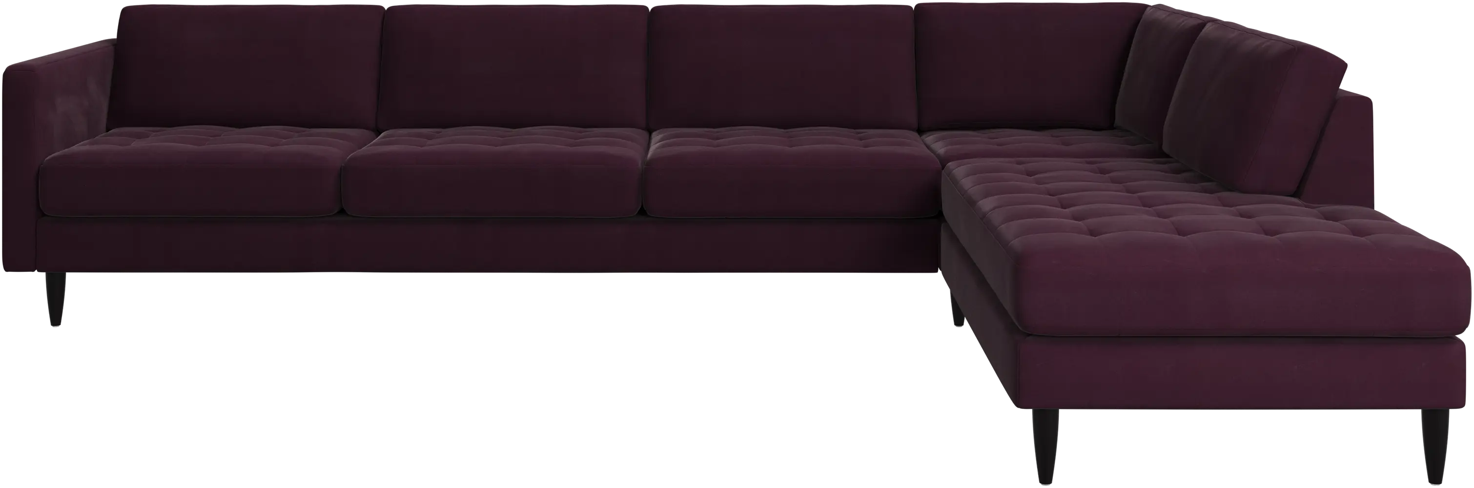 Osaka corner sofa with lounging unit, tufted seat