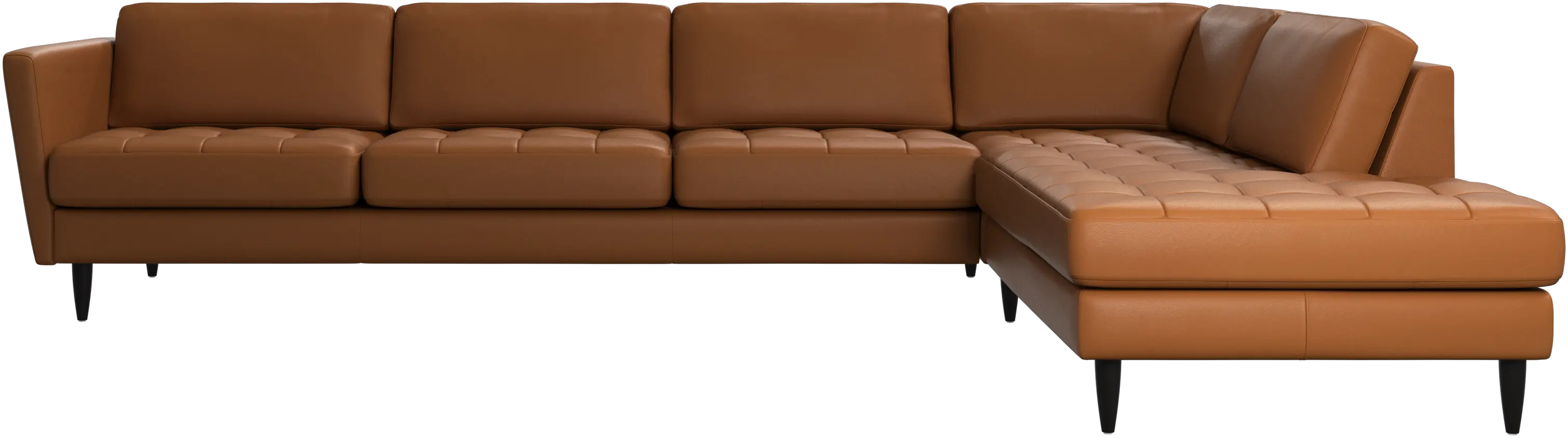 Osaka corner sofa with lounging unit, tufted seat