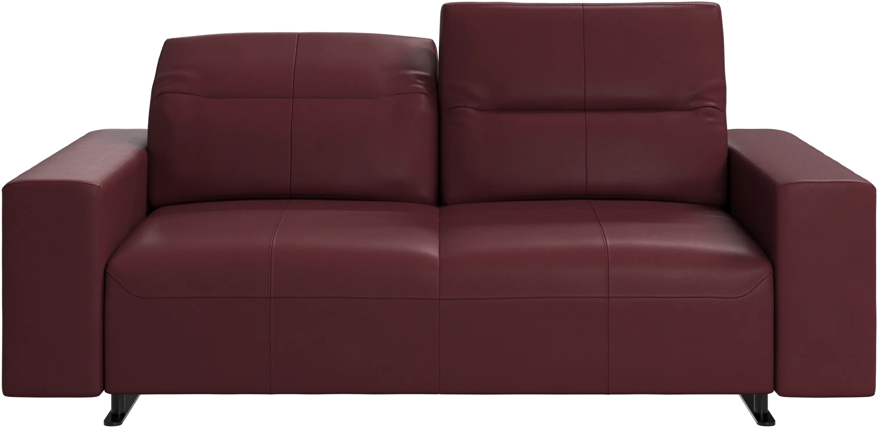Hampton sofa with adjustable back and storage on the right side