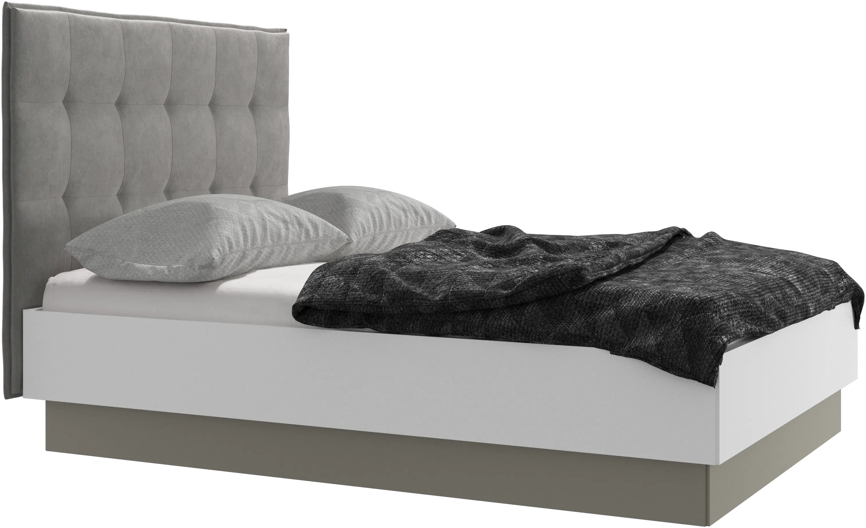 Cama con canapé Lugano, estructura elevable y tablado, no incluye colchón