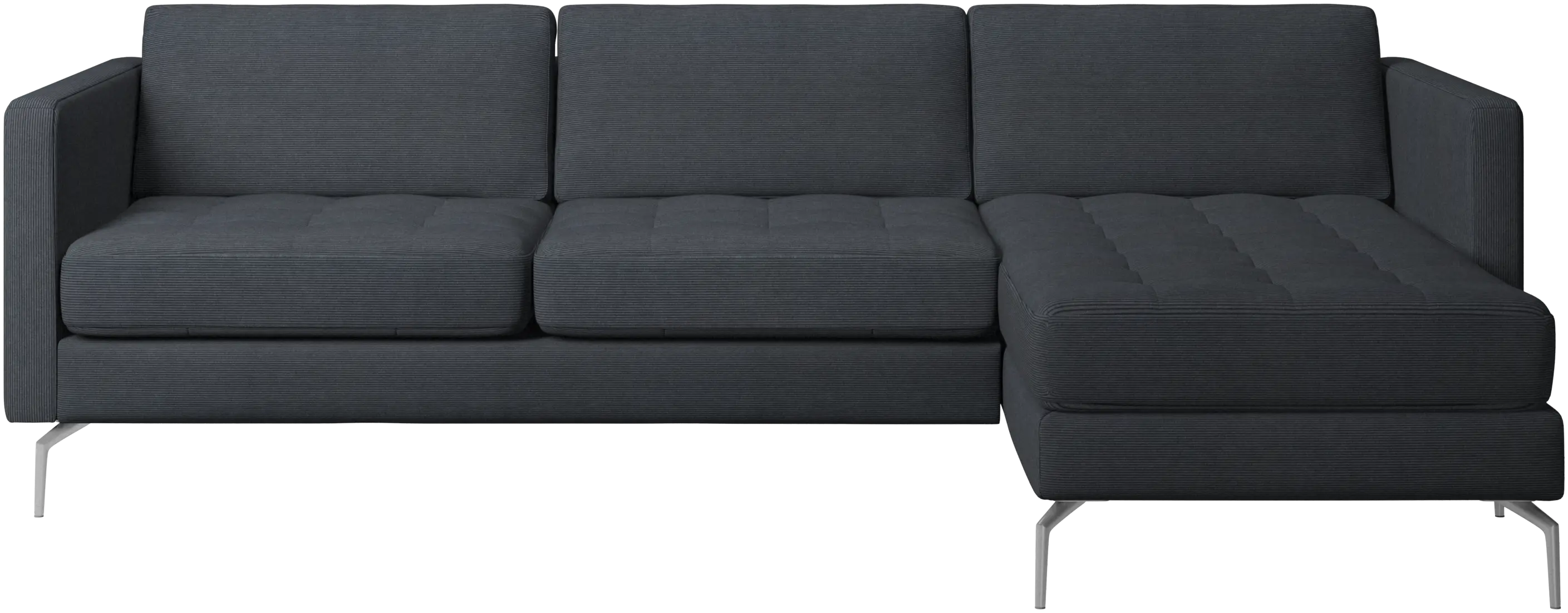 Osaka sofa with resting unit, tufted seat
