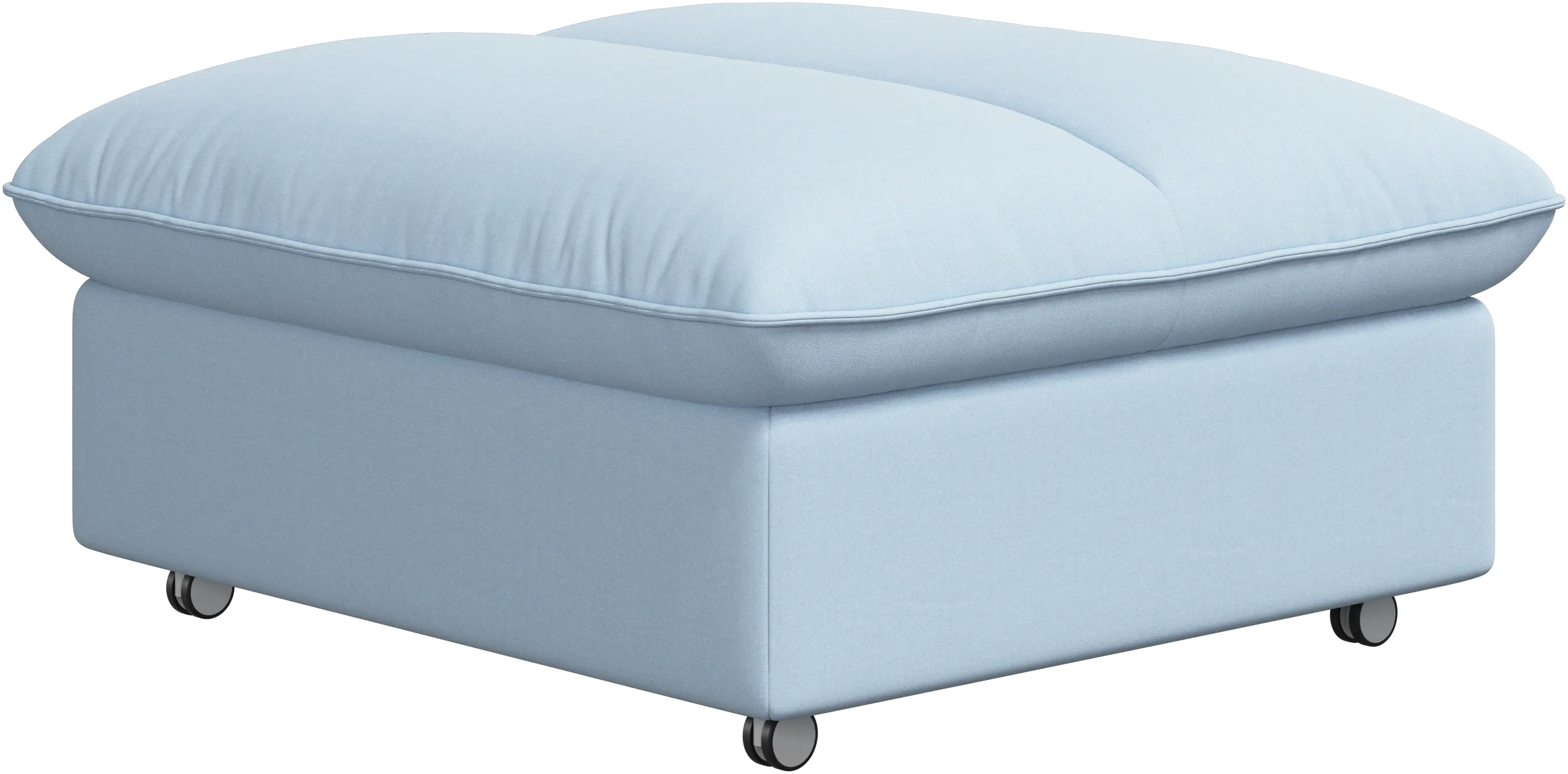 Southampton pouffe on wheels with storage