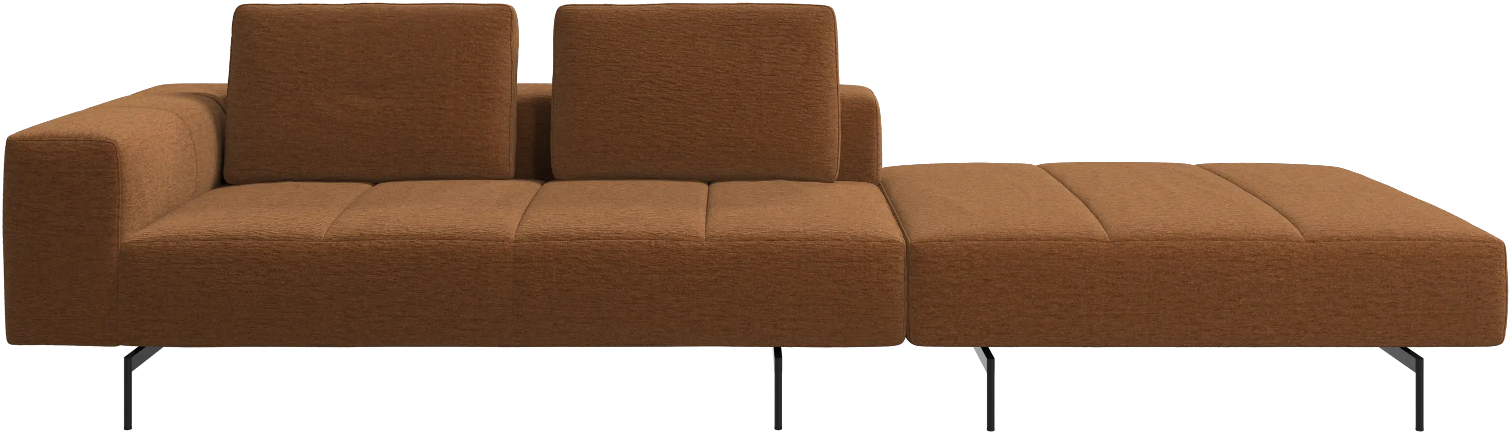 Amsterdam sofa with footstool on right side