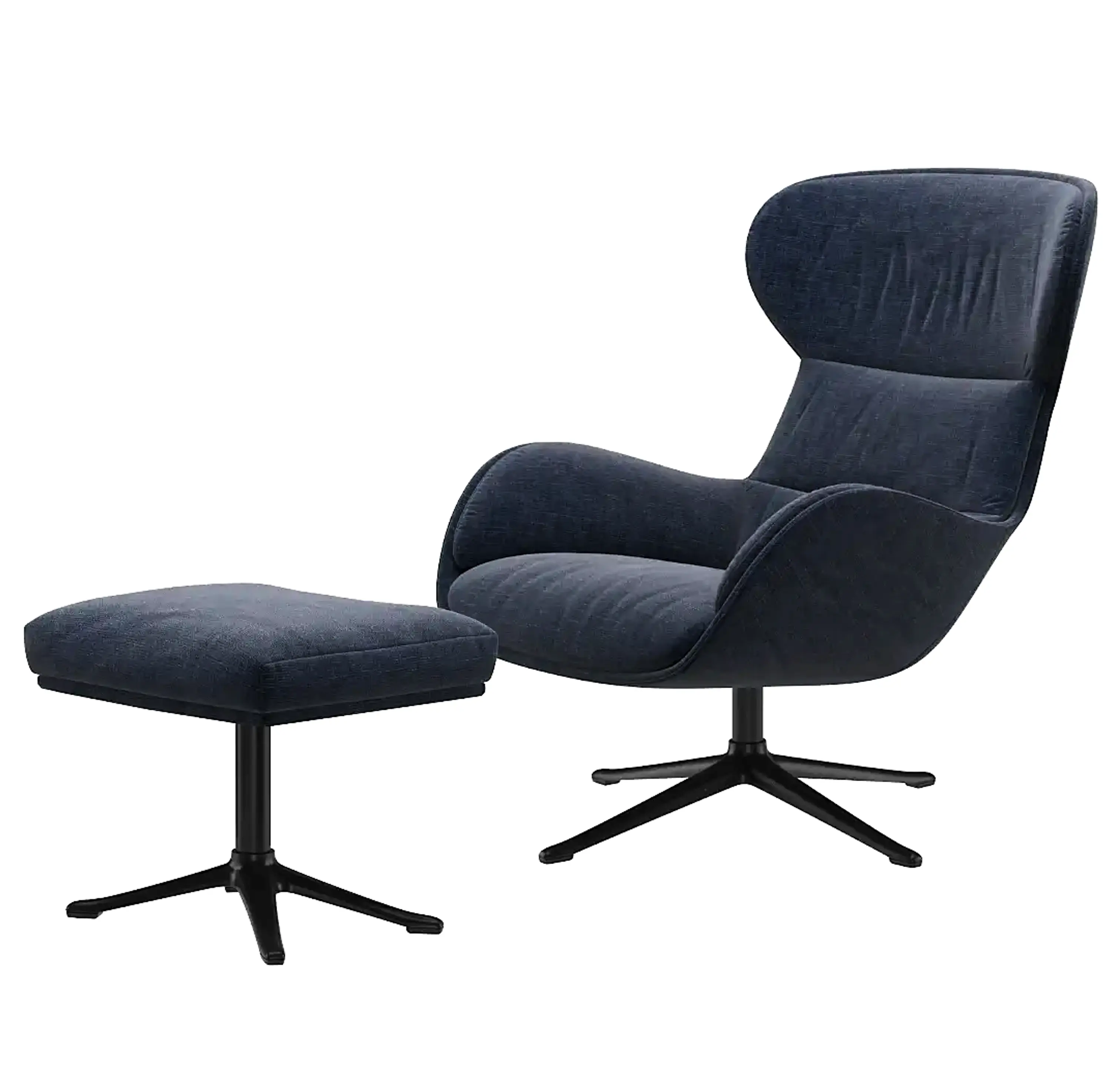 Armchairs 34% OFF - Reno swivel armchair with footstool - OSA08