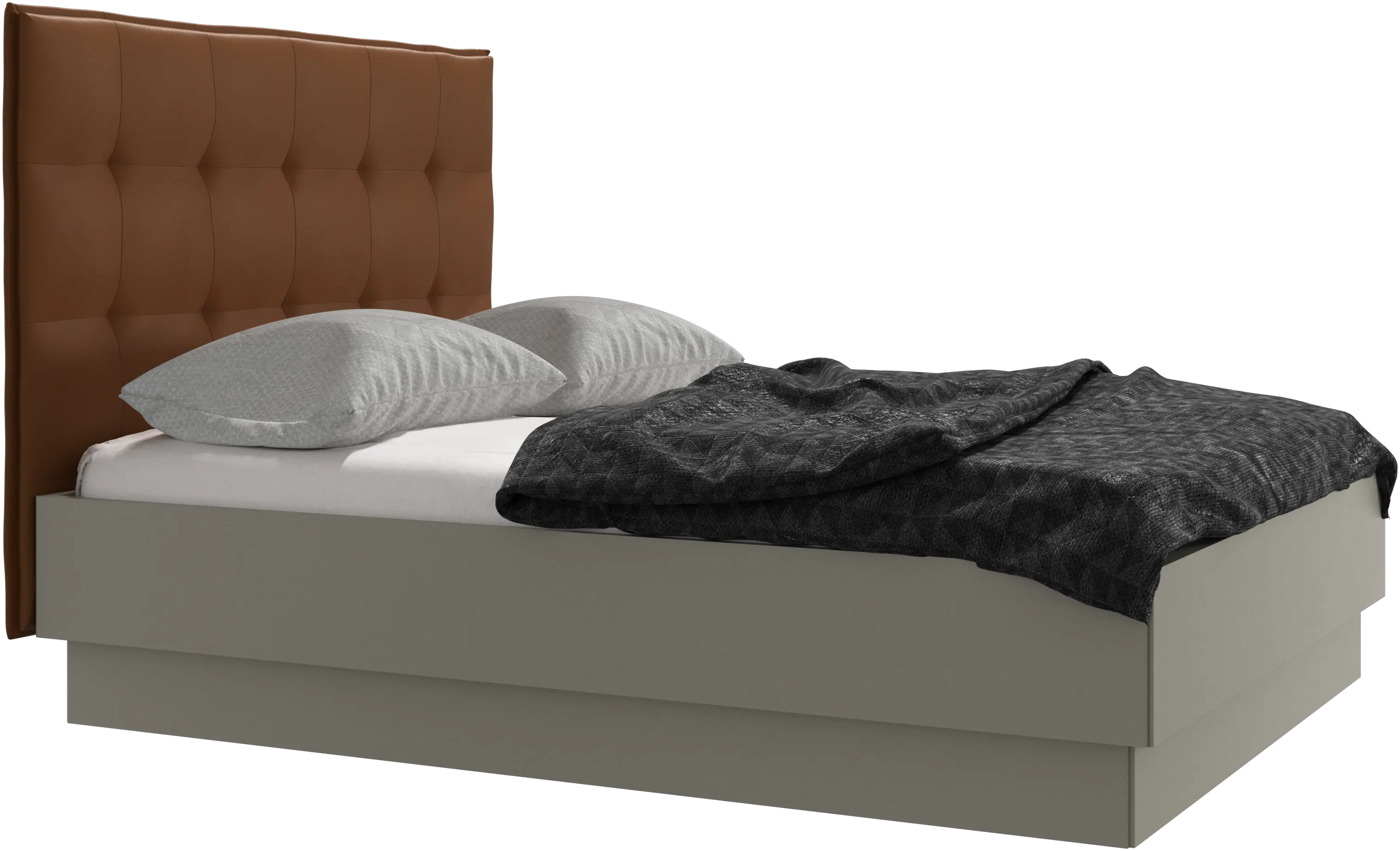 Lugano Bett mit Lattenrost und Staufach unter hochklappbarer Liegefläche, Matratze gegen Aufpreis