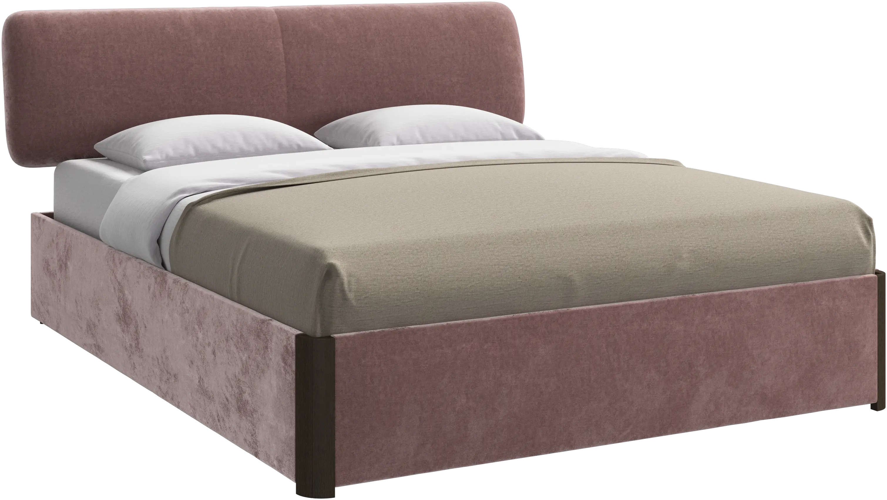 Element bed, bed-mounted headboard, with slats, excl. mattress