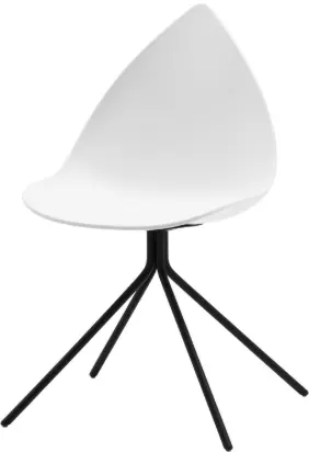 Ottawa chair, white/matt black structure lacquered.
