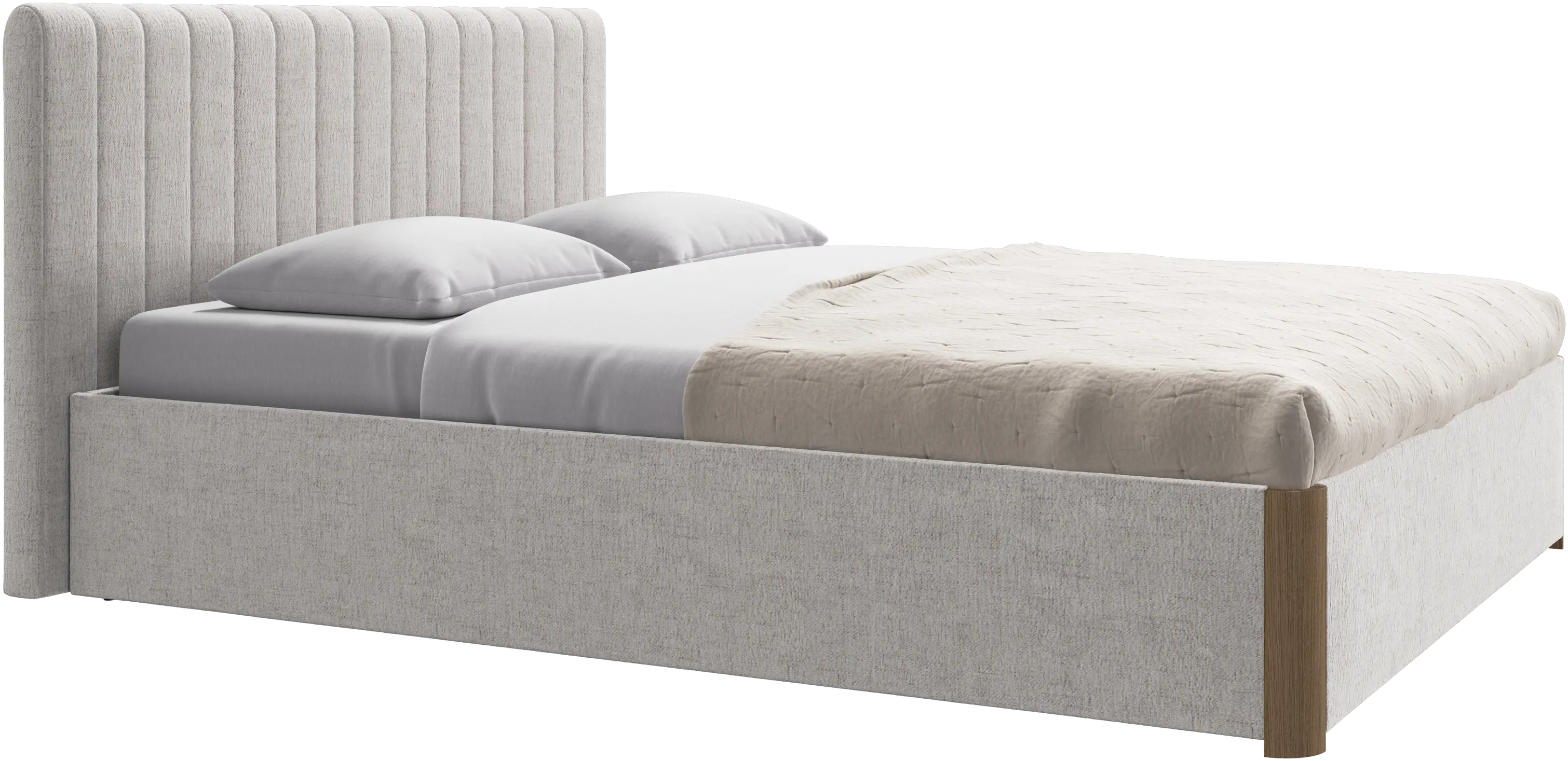 Element lit, tête de lit fixée au lit, sans lattes, excl. matelas