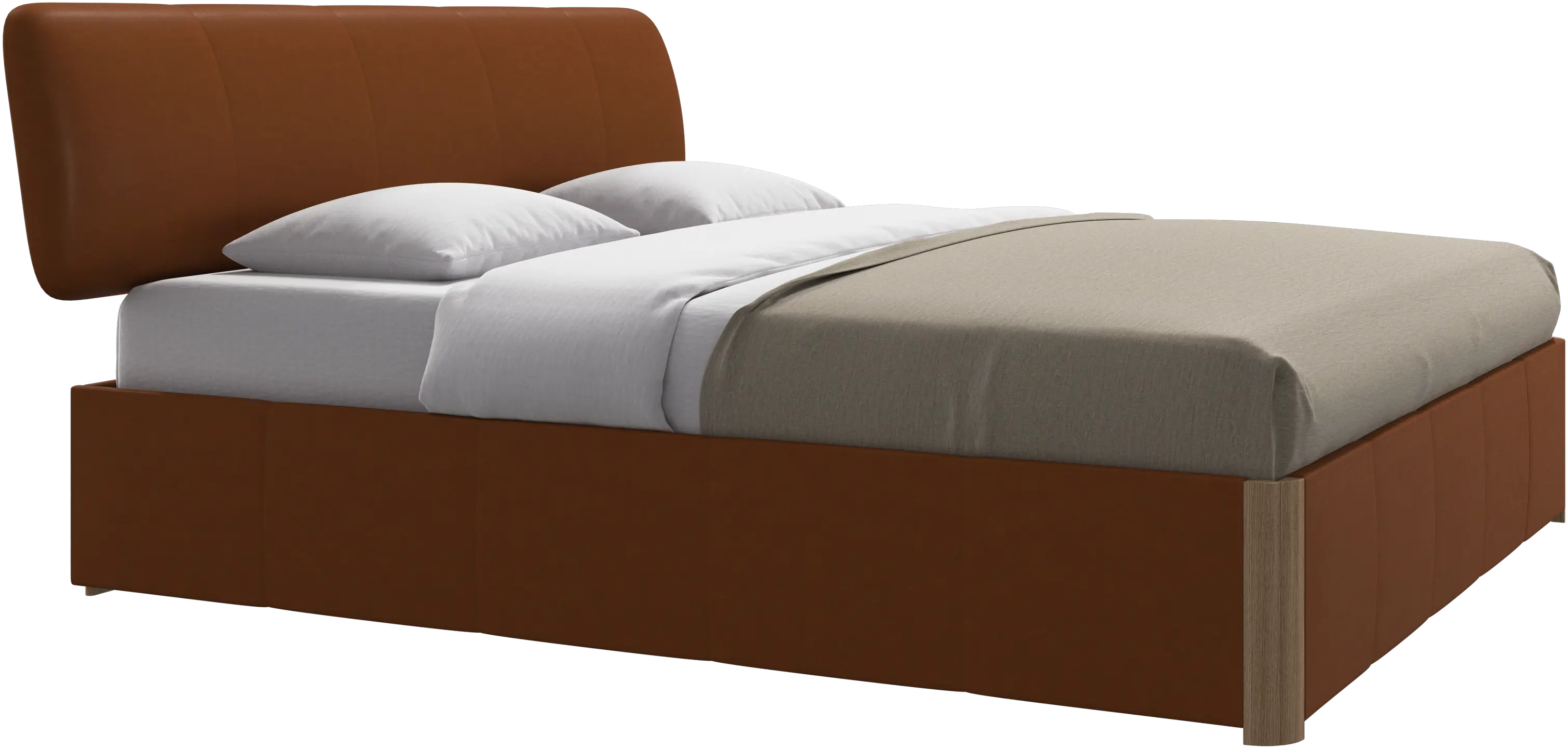 Element bed, bed-mounted headboard, with slats, excl. mattress
