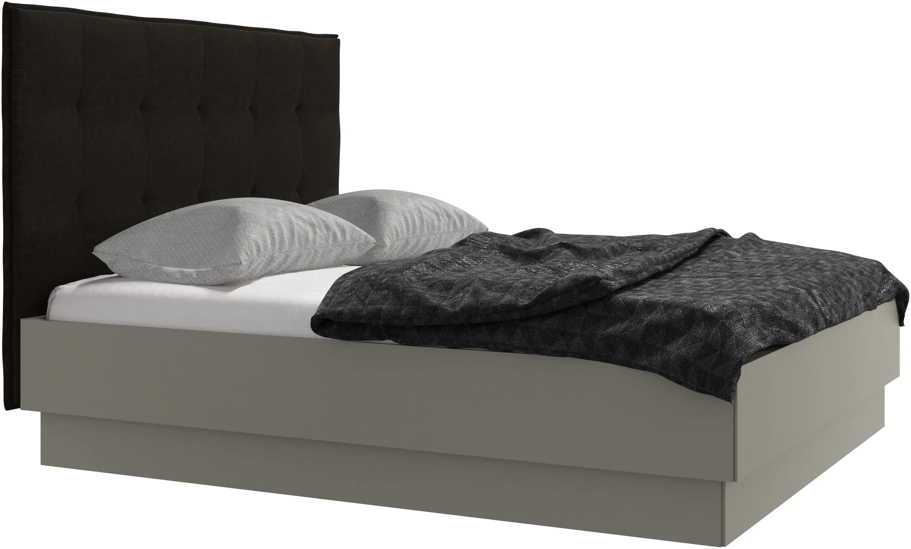 Lugano storage bed with lift-up frame and slats, excl. mattress