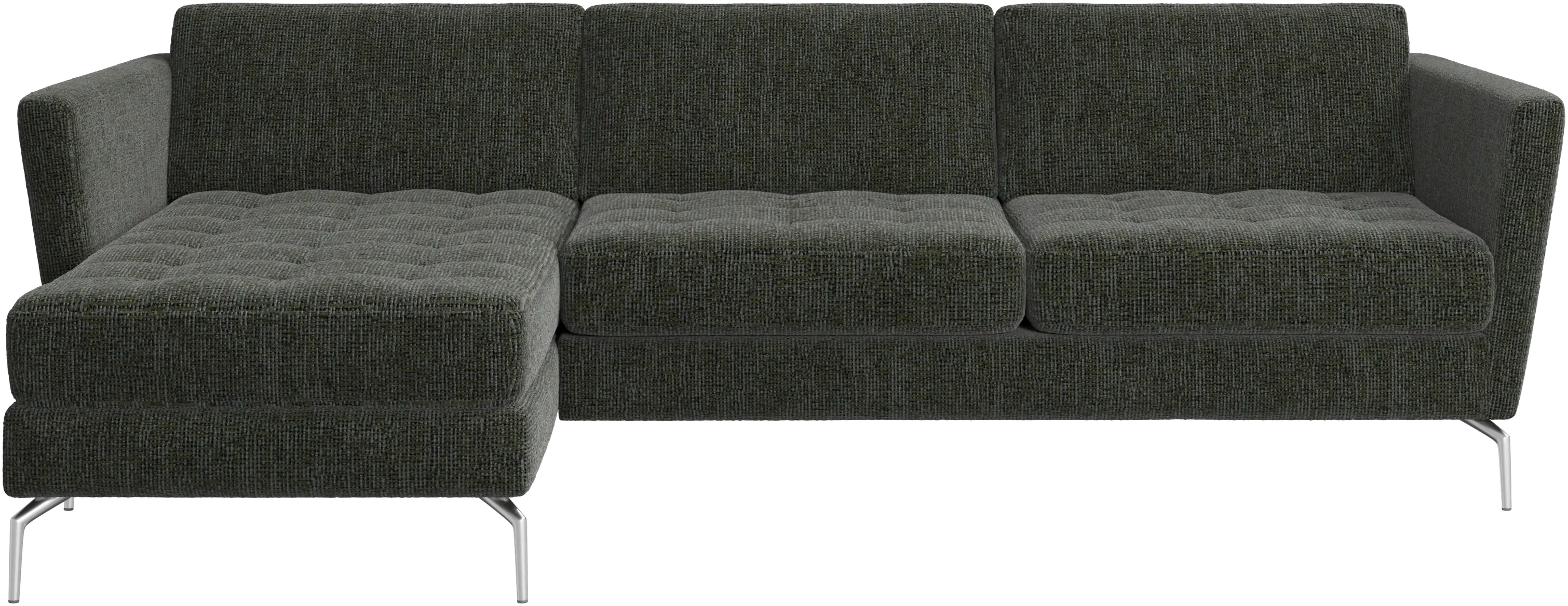 Osaka sofa with resting unit, tufted seat