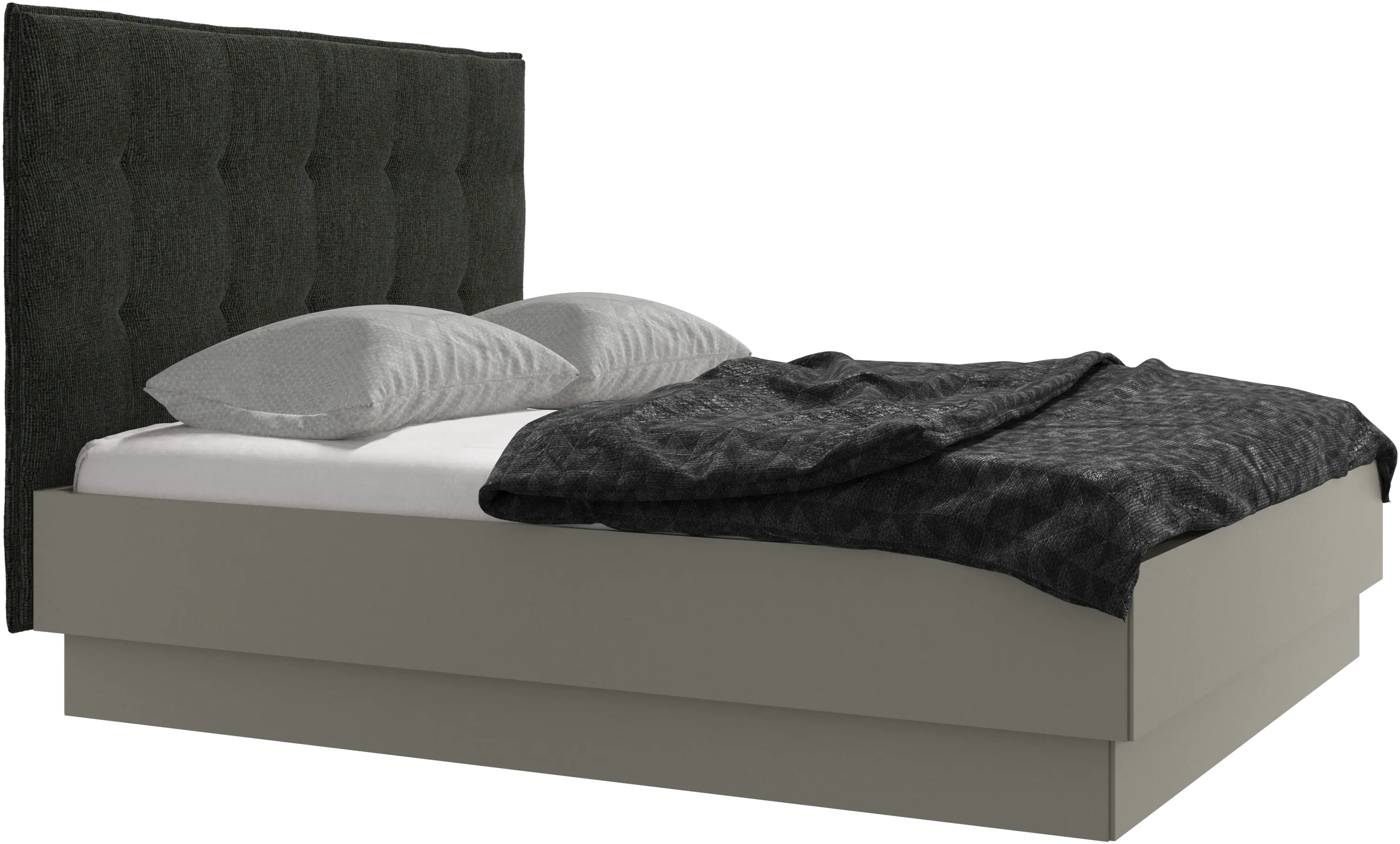 Lugano storage bed with lift-up frame and slats, excl. mattress