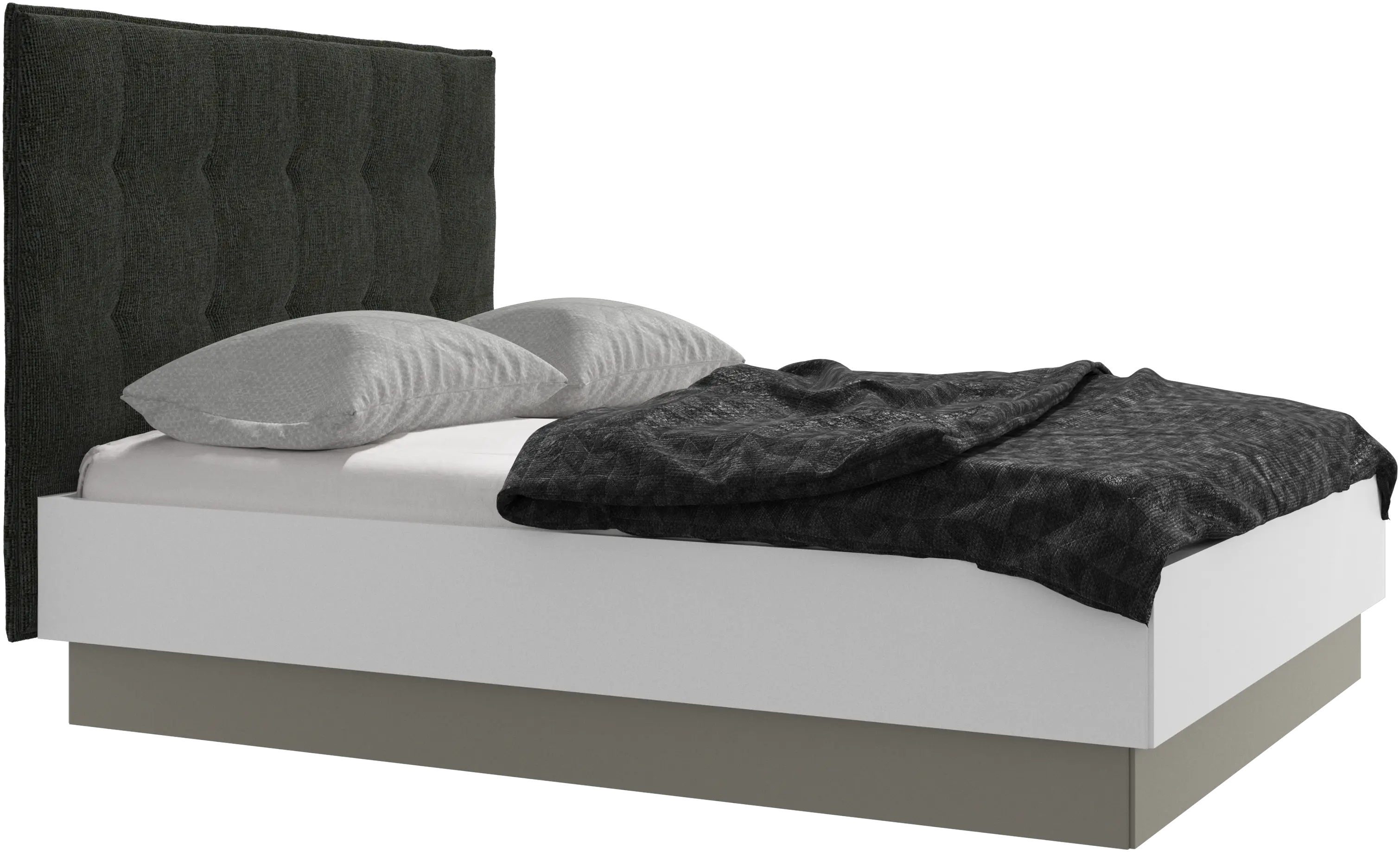 Lugano storage bed with lift-up frame and slats, excl. mattress