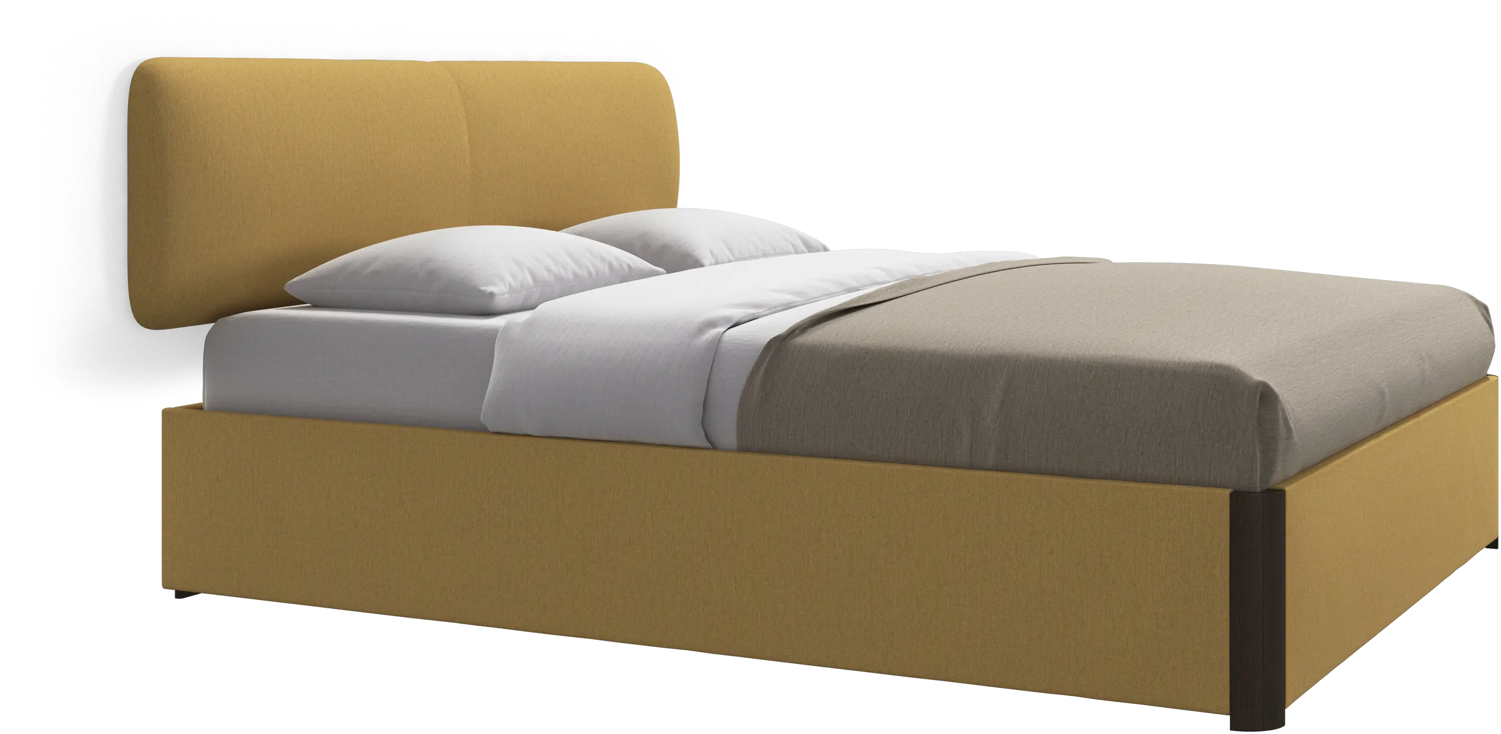 Element bed, wall-mounted headboard, with slats and storage solution, excl. mattress