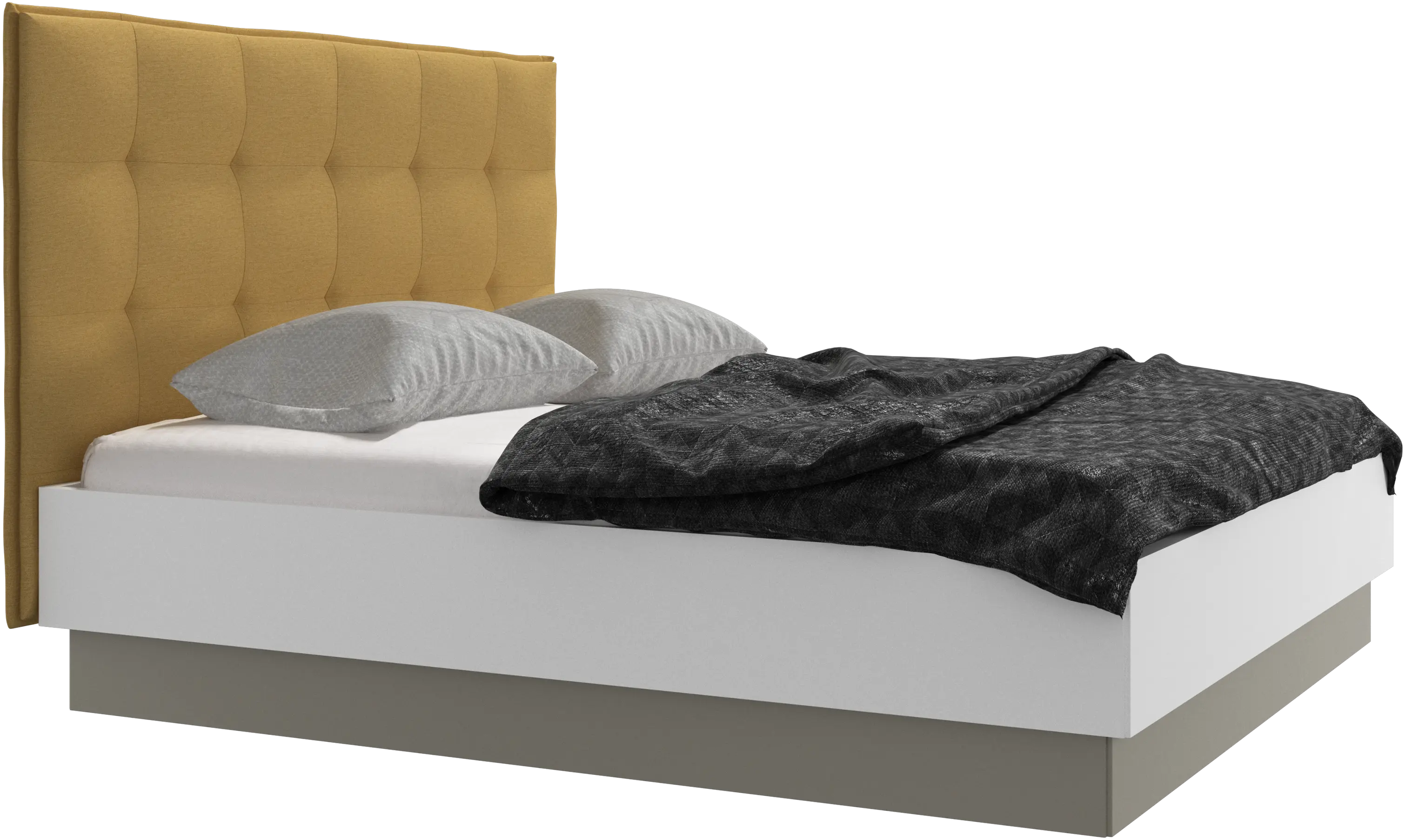 Lugano storage bed with lift-up frame and slats, excl. mattress