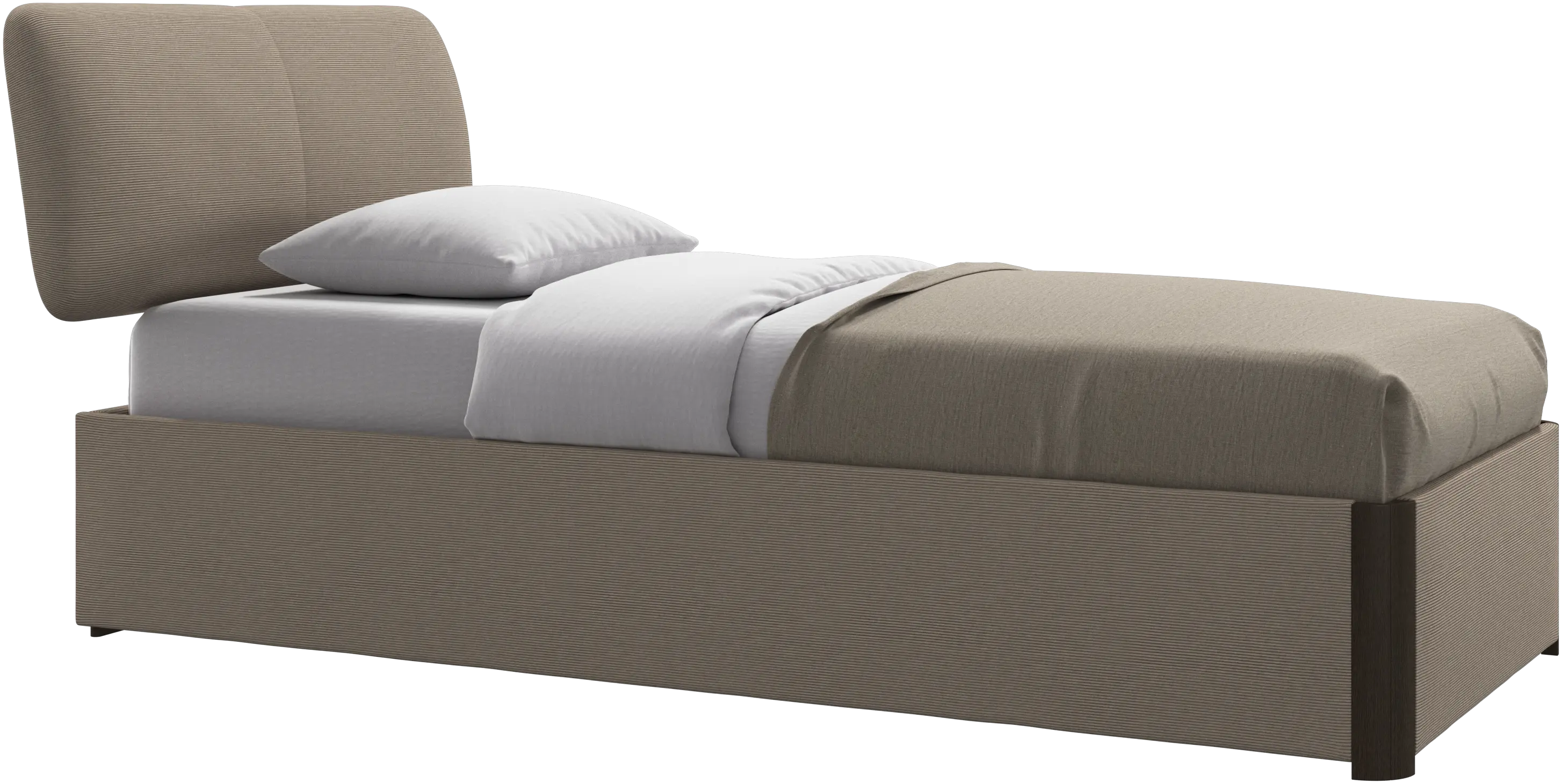 Element cama, cabecero montado en la cama, con láminas y solución de almacenamiento, excl. colchón