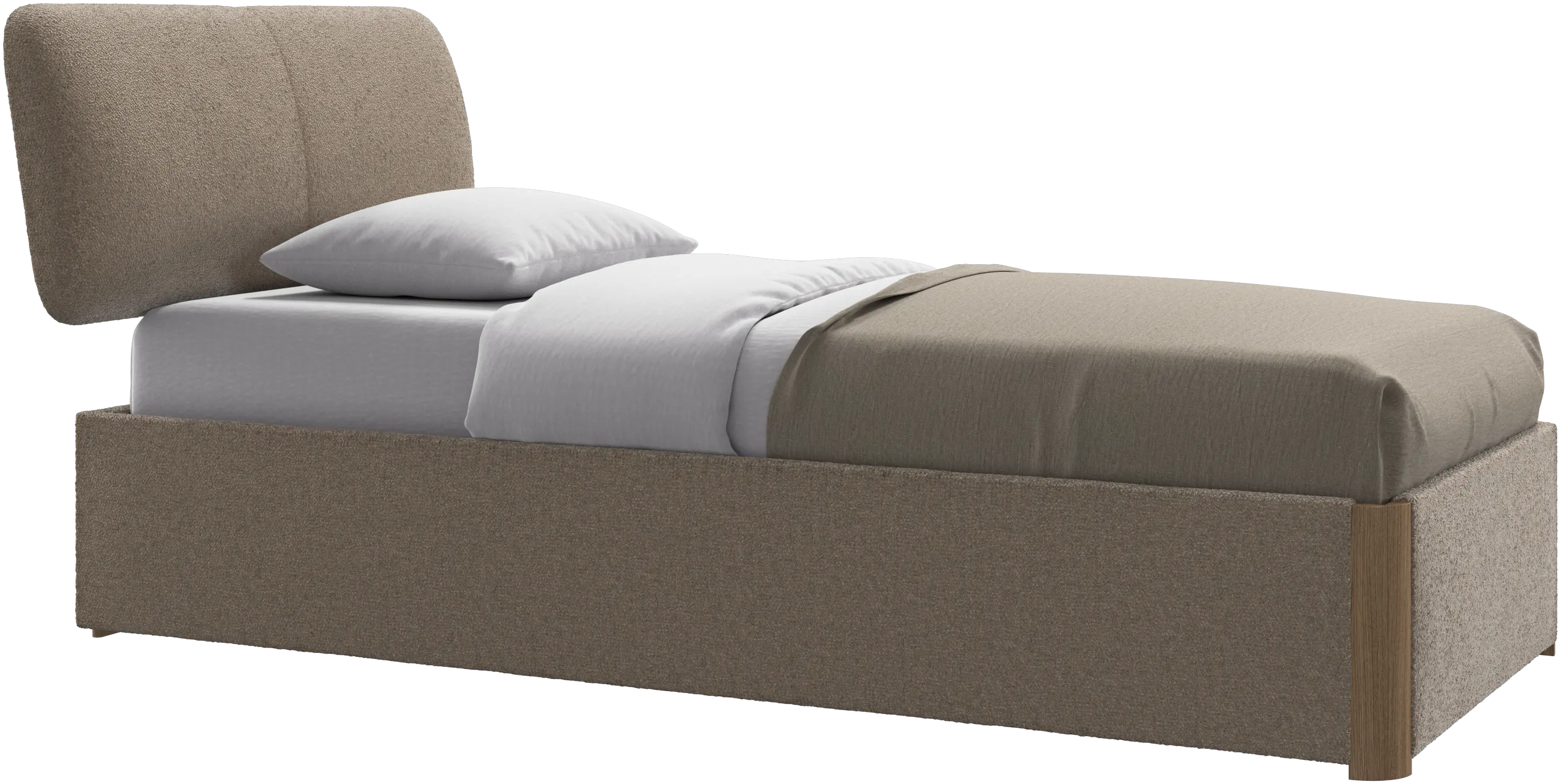 Element cama, cabecero montado en la cama, con láminas y solución de almacenamiento, excl. colchón