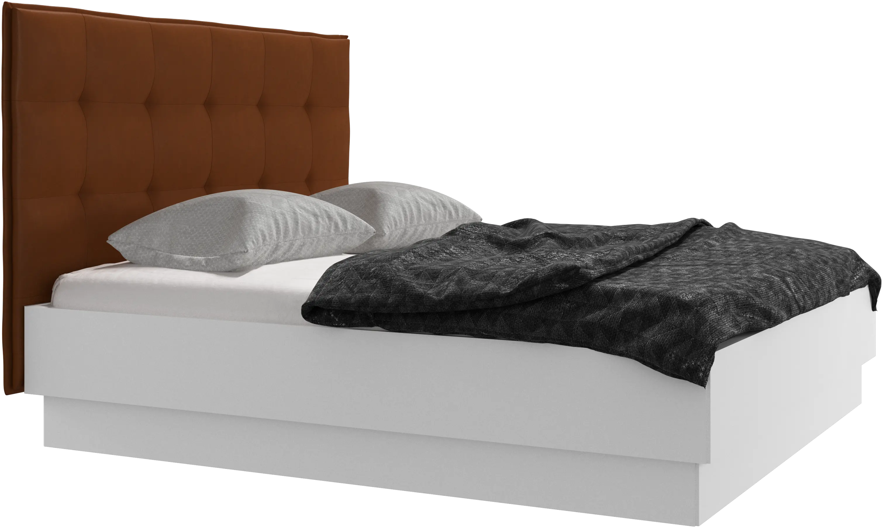 Lugano storage bed with lift-up frame and slats, excl. mattress