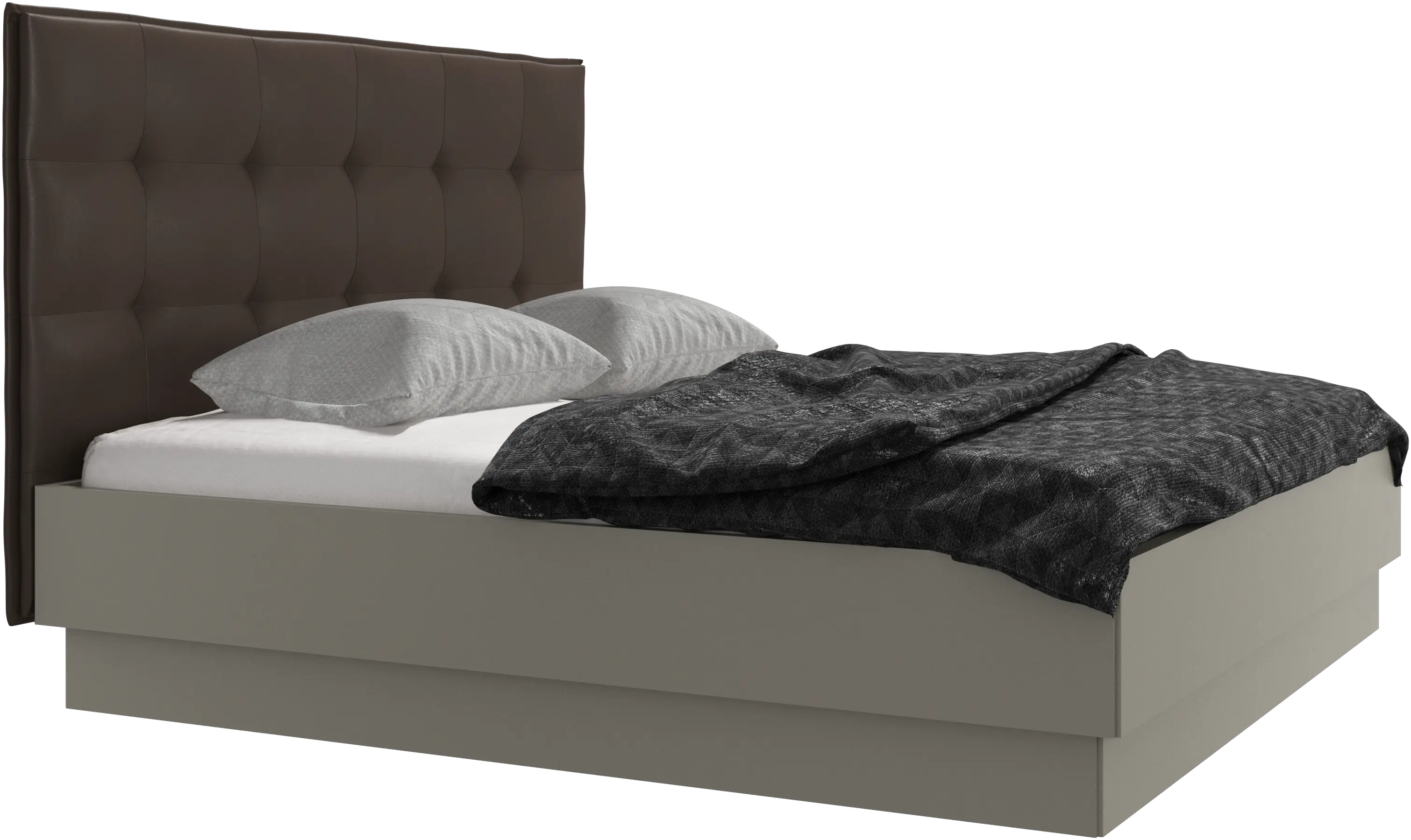 Lugano storage bed with lift-up frame and slats, excl. mattress