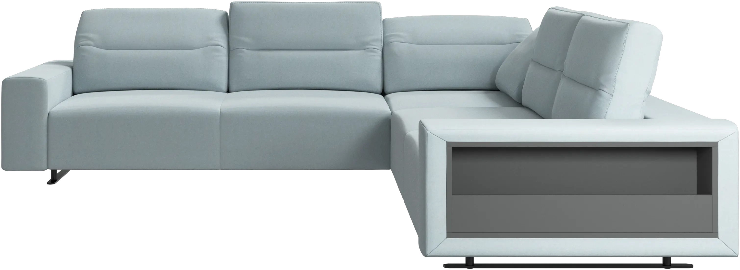 Hampton corner sofa with adjustable back and storage