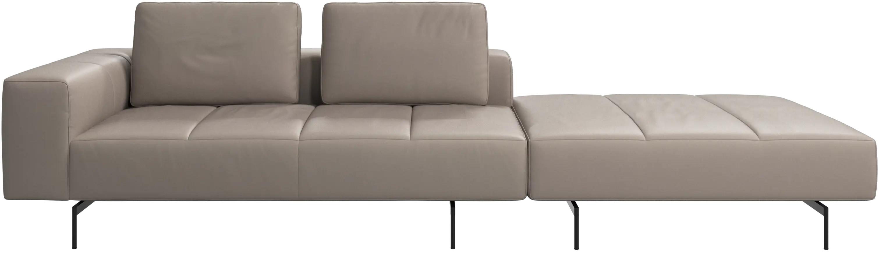 Amsterdam sofa with footstool on right side