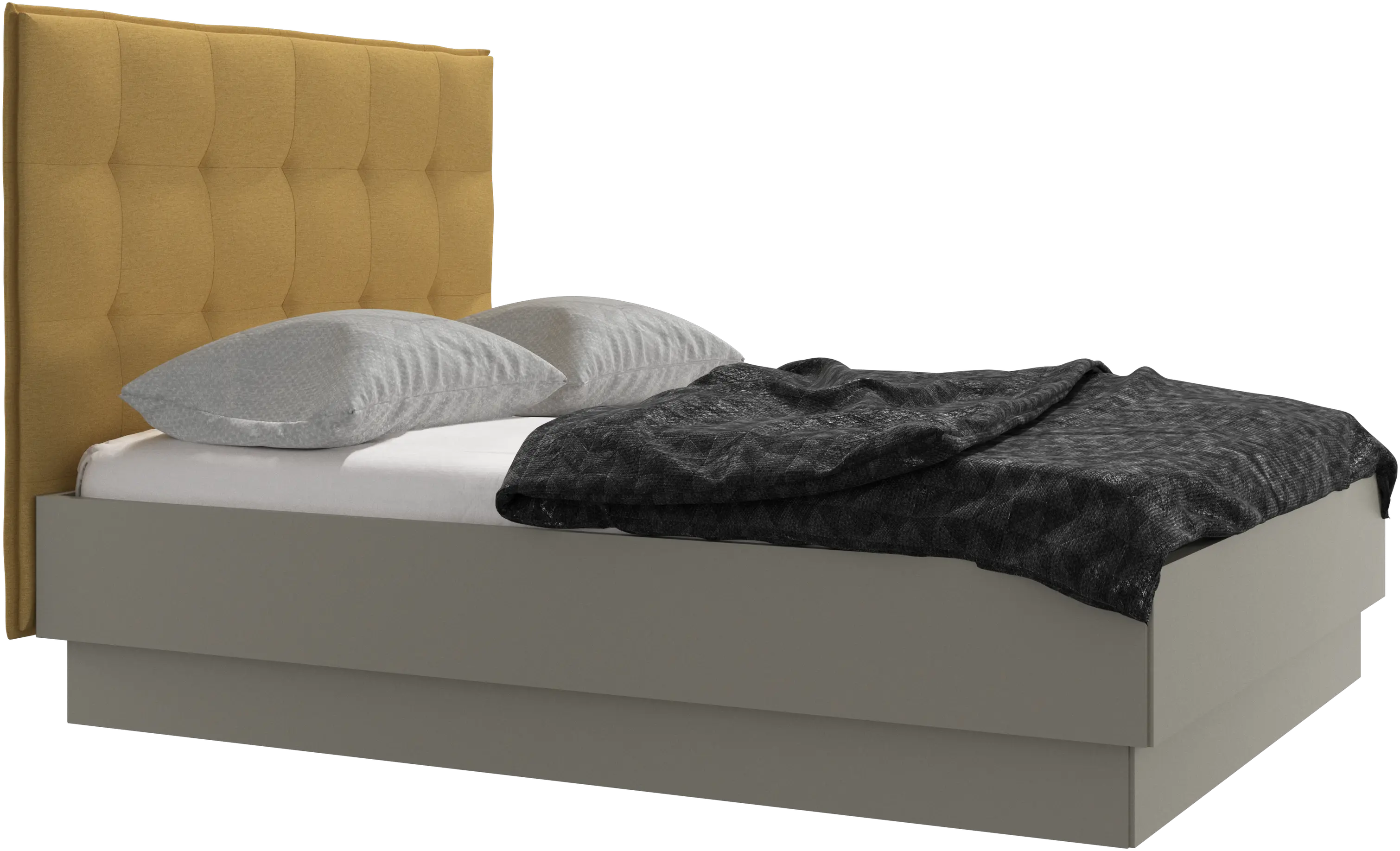 Lugano storage bed with lift-up frame and slats, excl. mattress