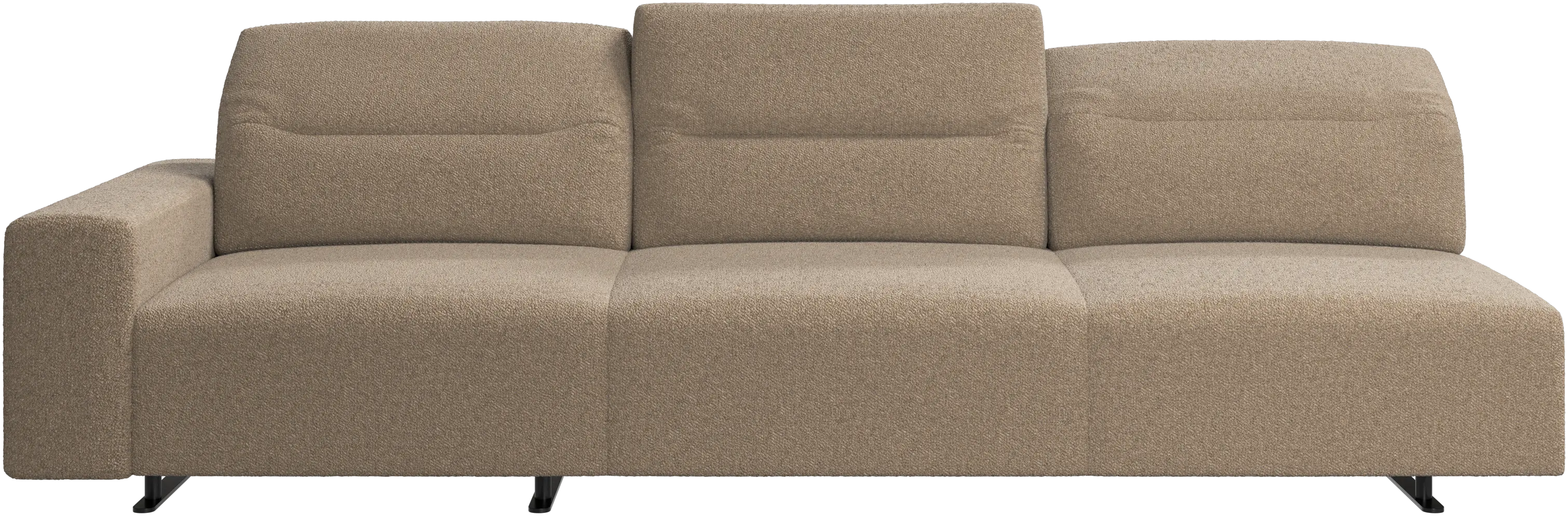 Hampton sofa with adjustable back and storage on the left side