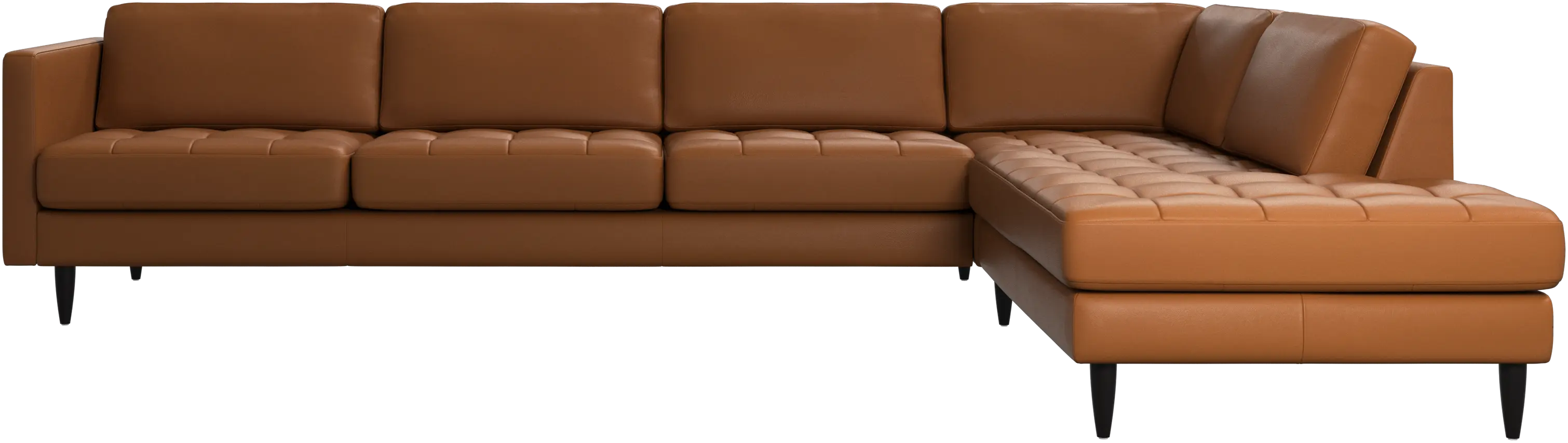 Osaka corner sofa with lounging unit, tufted seat