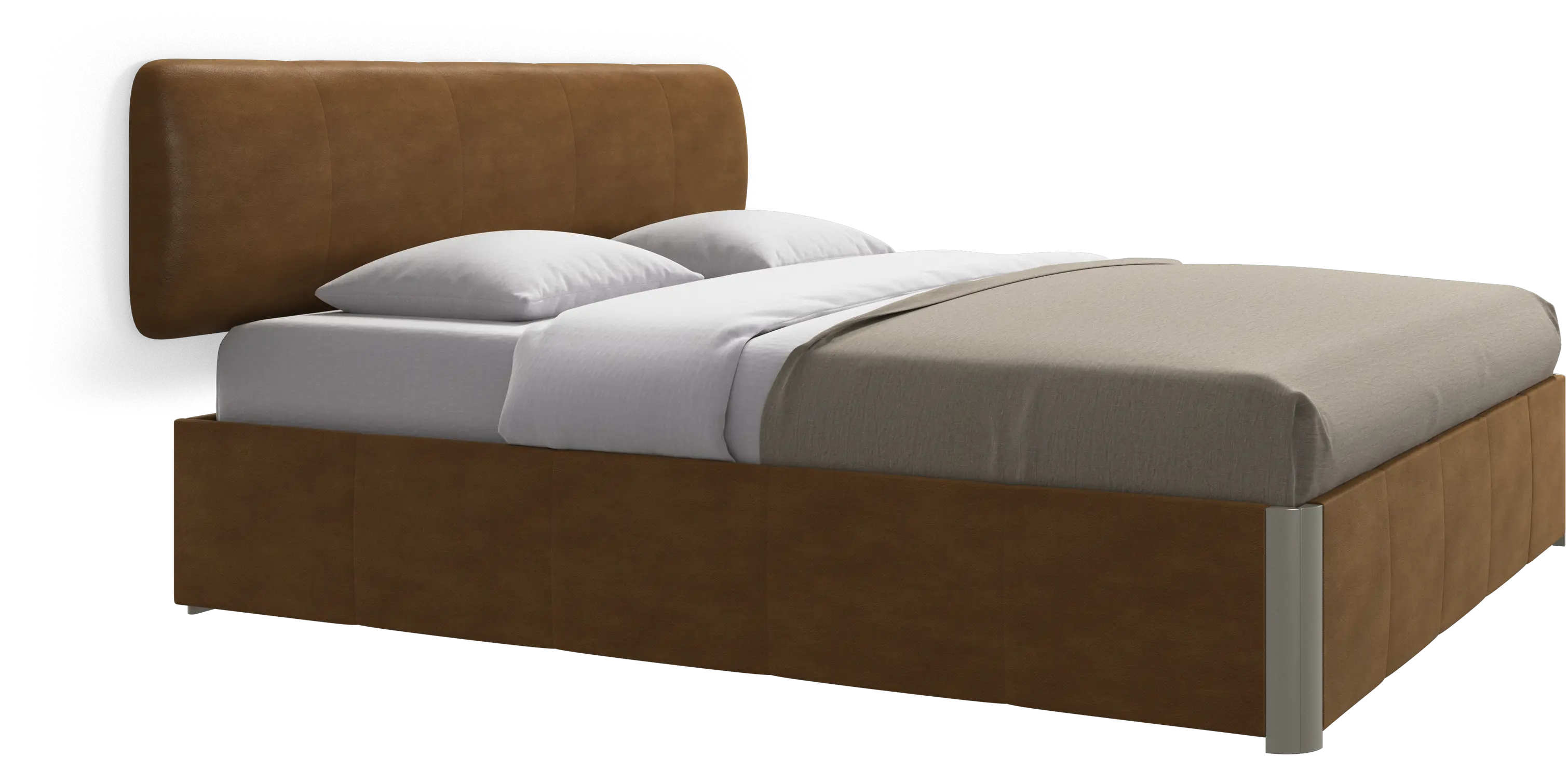 Element bed, wall-mounted headboard, with slats and storage solution, excl. mattress