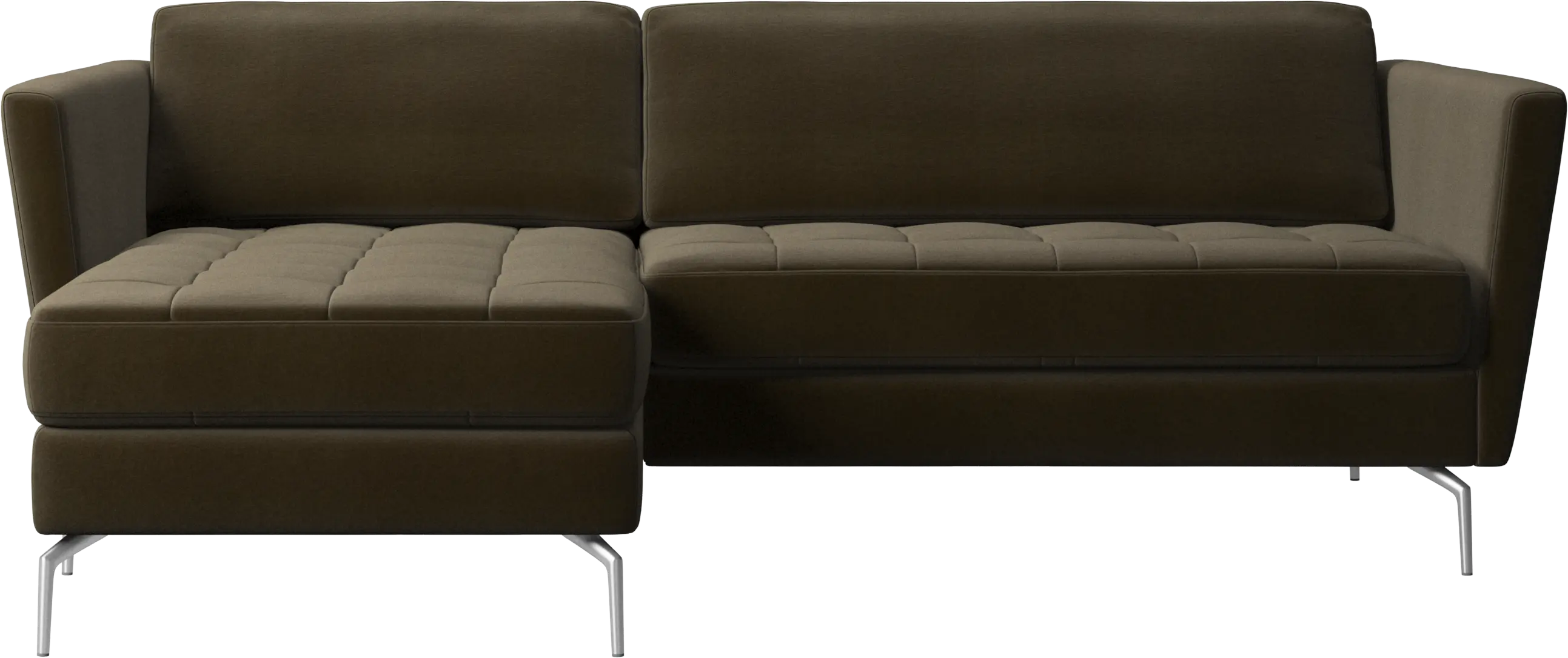 Osaka sofa with resting unit, tufted seat