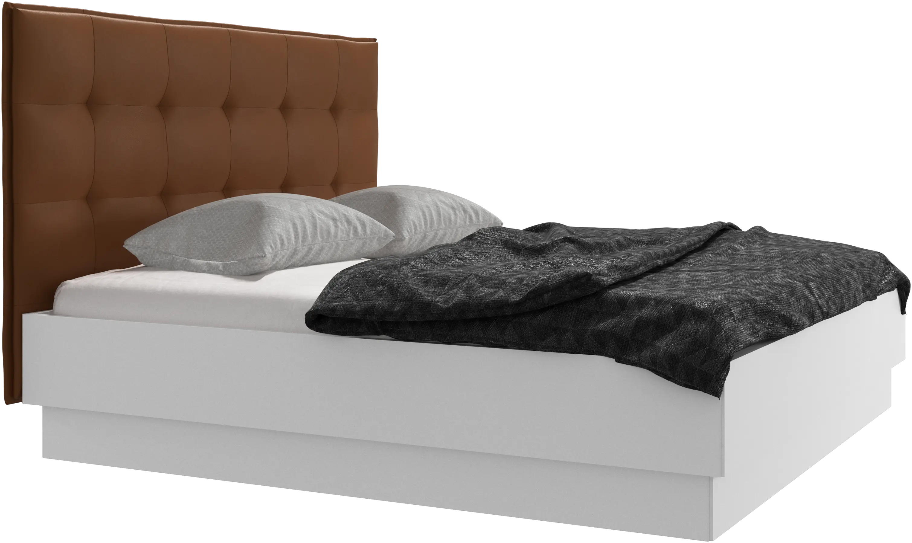 Lugano storage bed with lift-up frame and slats, excl. mattress