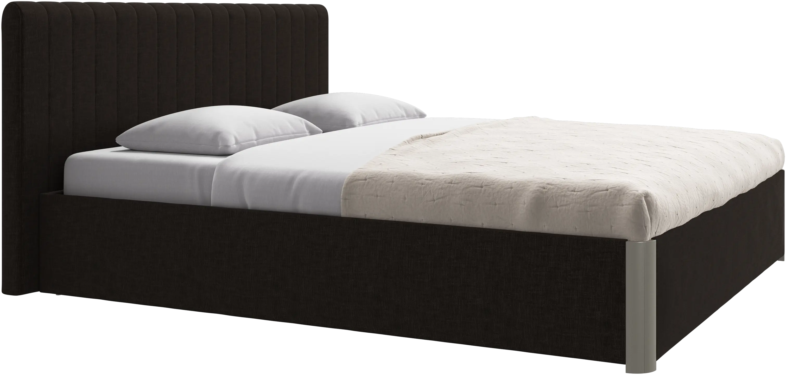 Element lit, tête de lit fixée au lit, avec lattes, excl. matelas