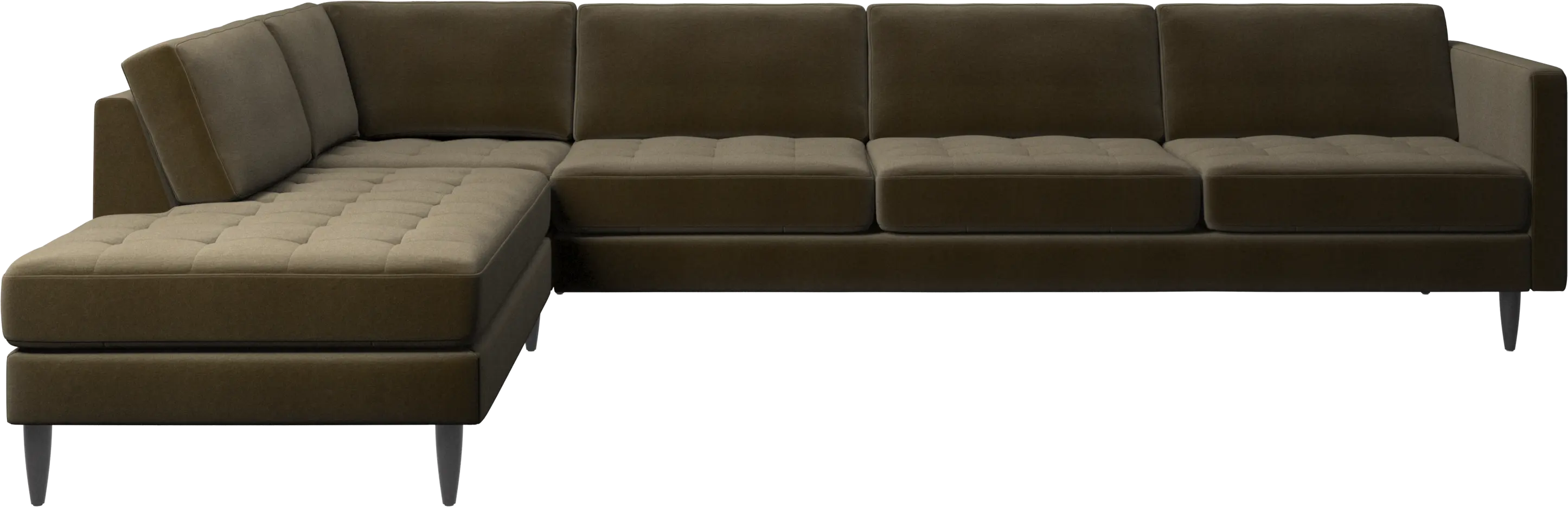 Osaka corner sofa with lounging unit, tufted seat