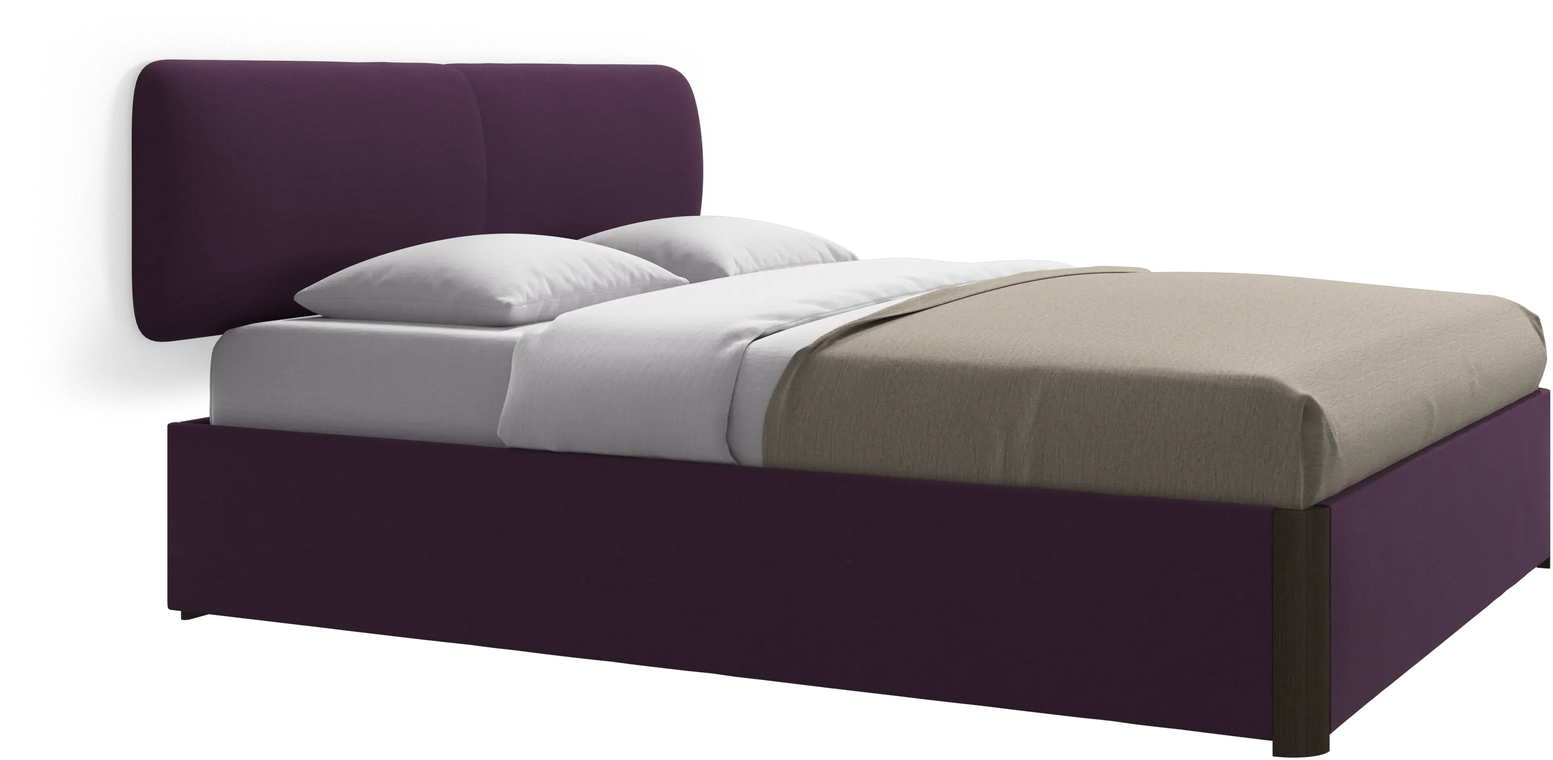 Element bed, wall-mounted headboard, with slats, excl. mattress