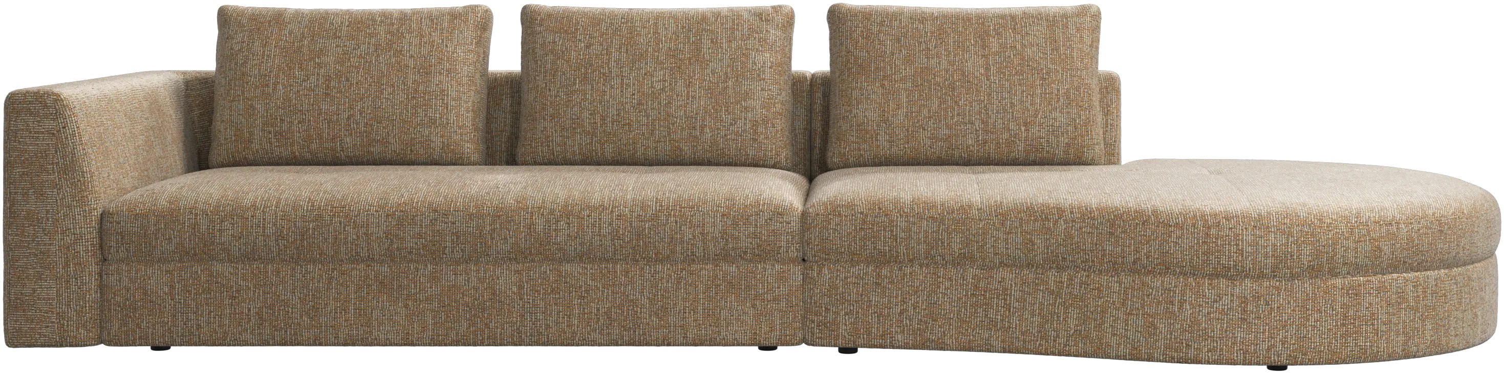 Bergamo sofa with round lounging unit,right