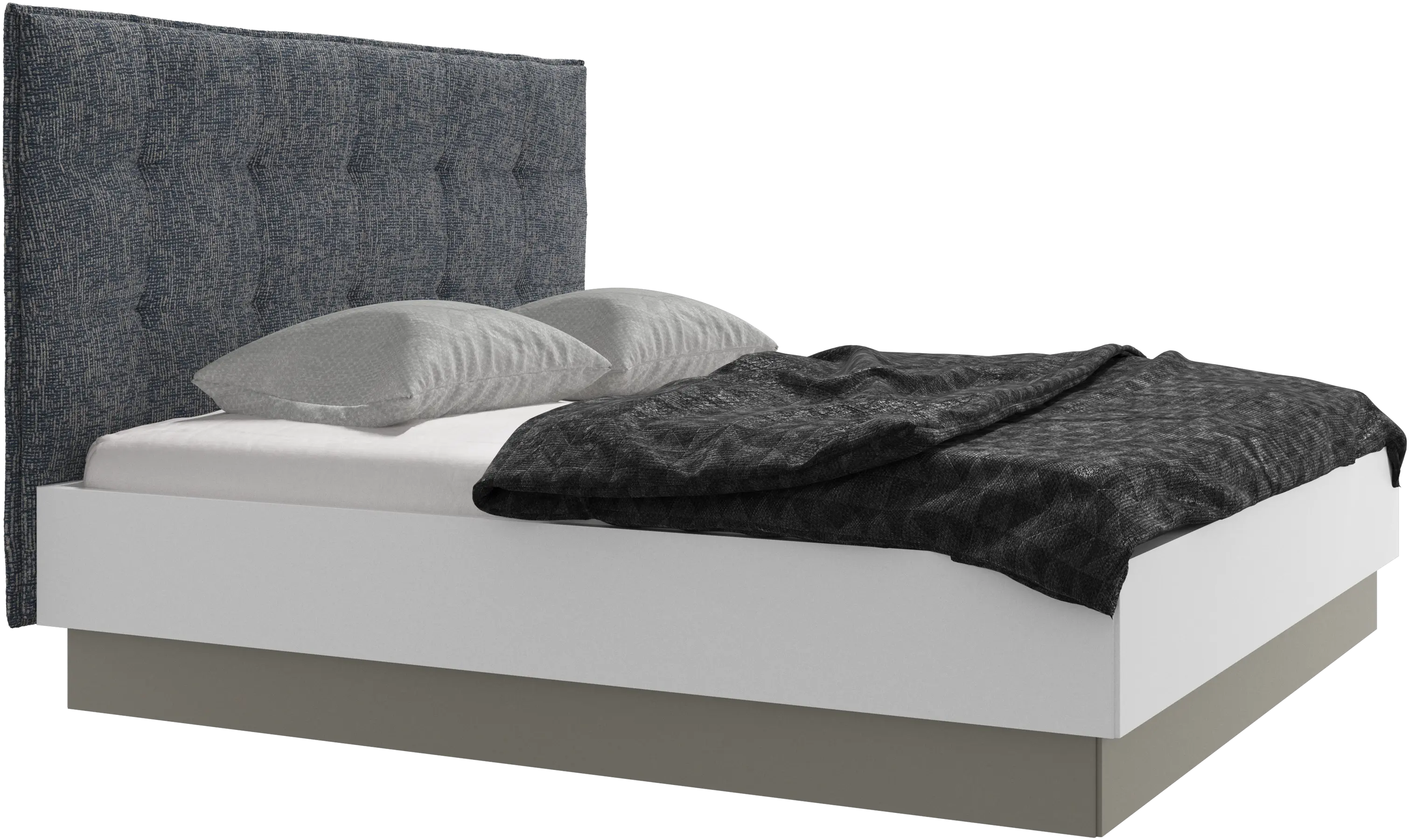 Lugano storage bed with lift-up frame and slats, excl. mattress