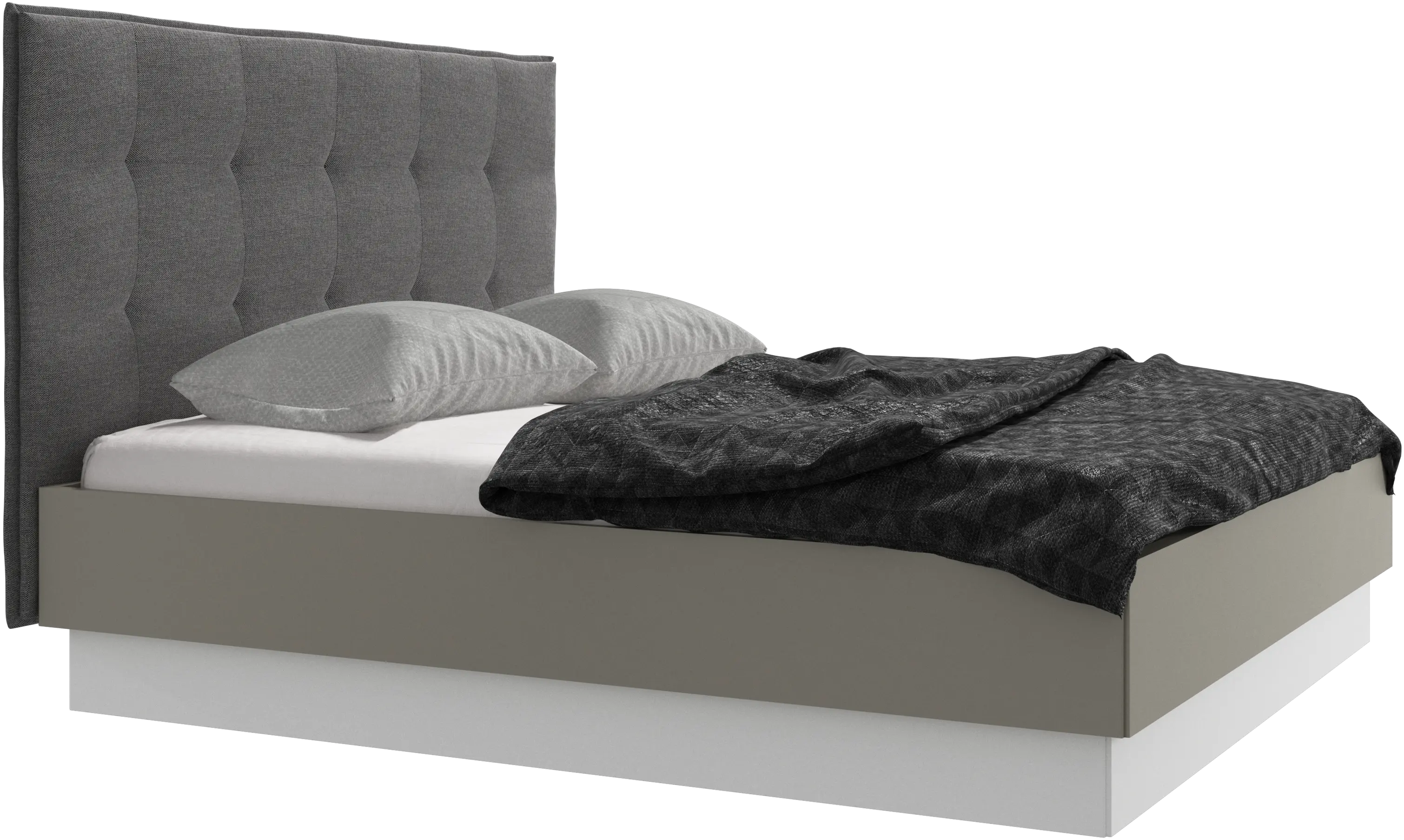 Lugano storage bed with lift-up frame and slats, excl. mattress