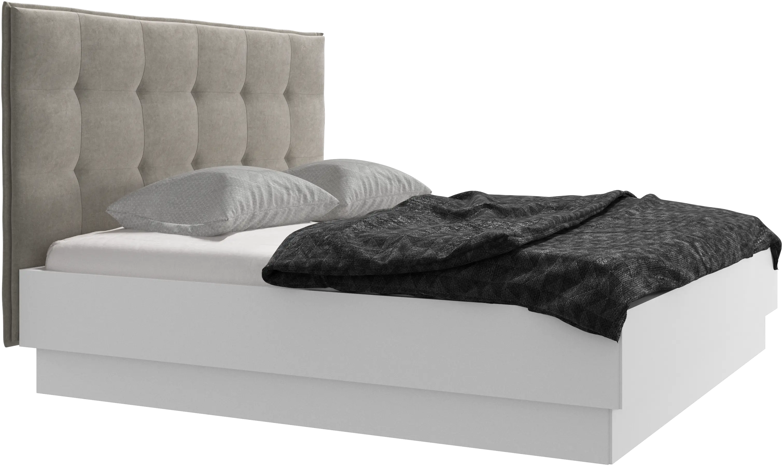 Lugano storage bed with lift-up frame and slats, excl. mattress