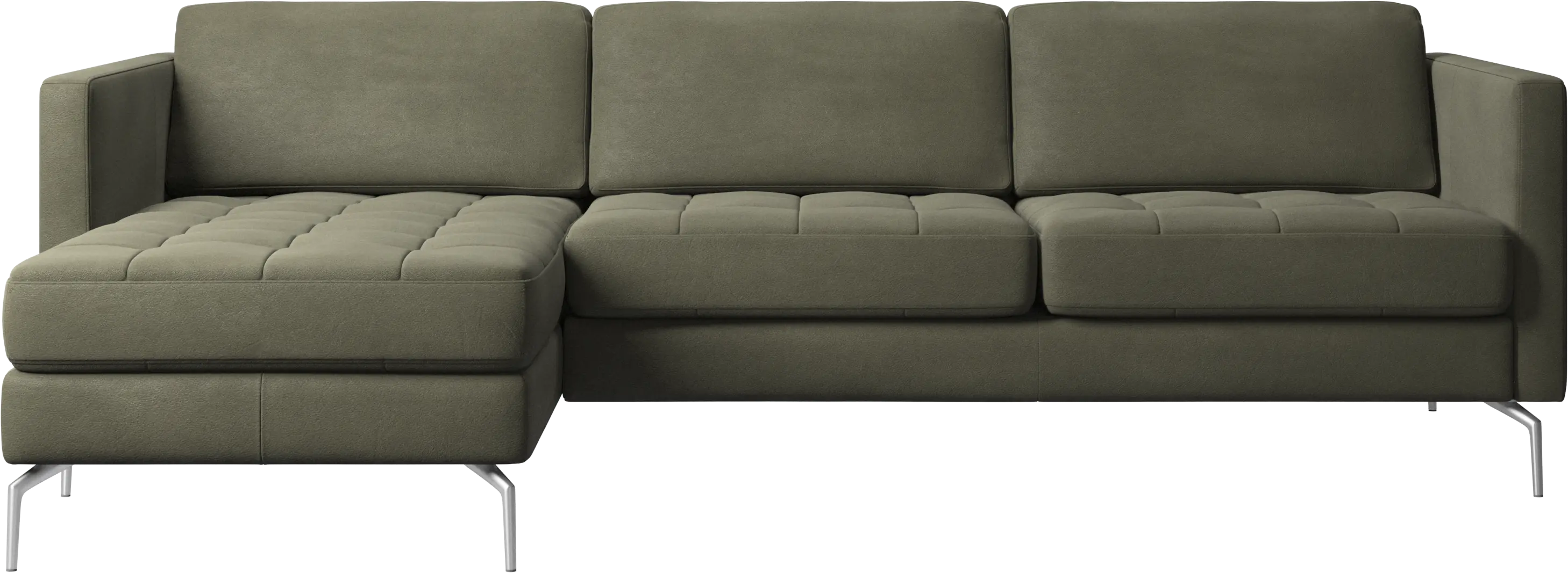 Osaka sofa with resting unit, tufted seat