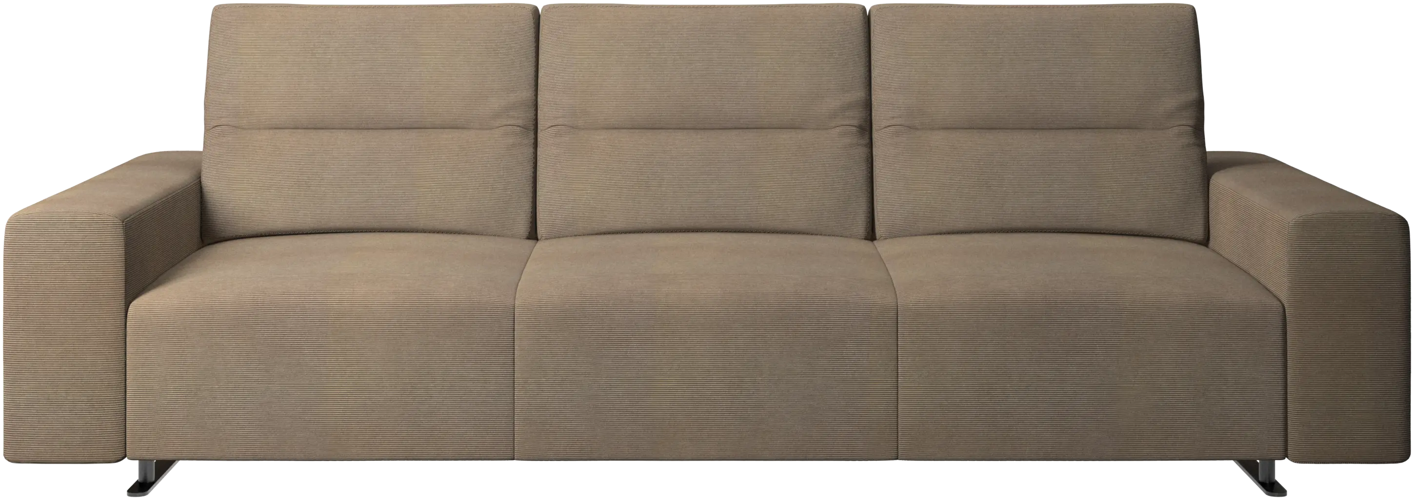 Hampton sofa with adjustable back and storage on the right side