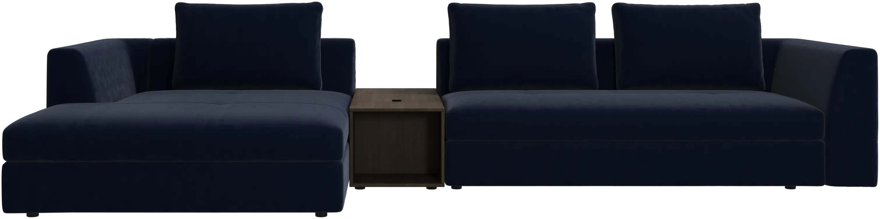 Bergamo chaise longue sofa with storage