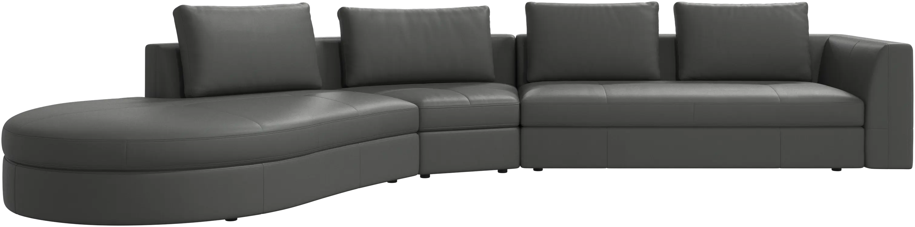 Bergamo Sofa mit Rundem Loungemodul, Links