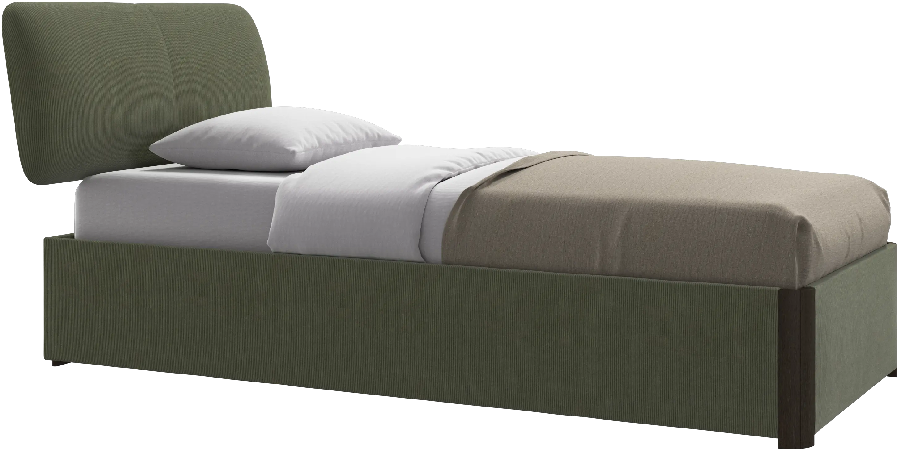 Element cama, cabecero montado en la cama, con láminas y solución de almacenamiento, excl. colchón